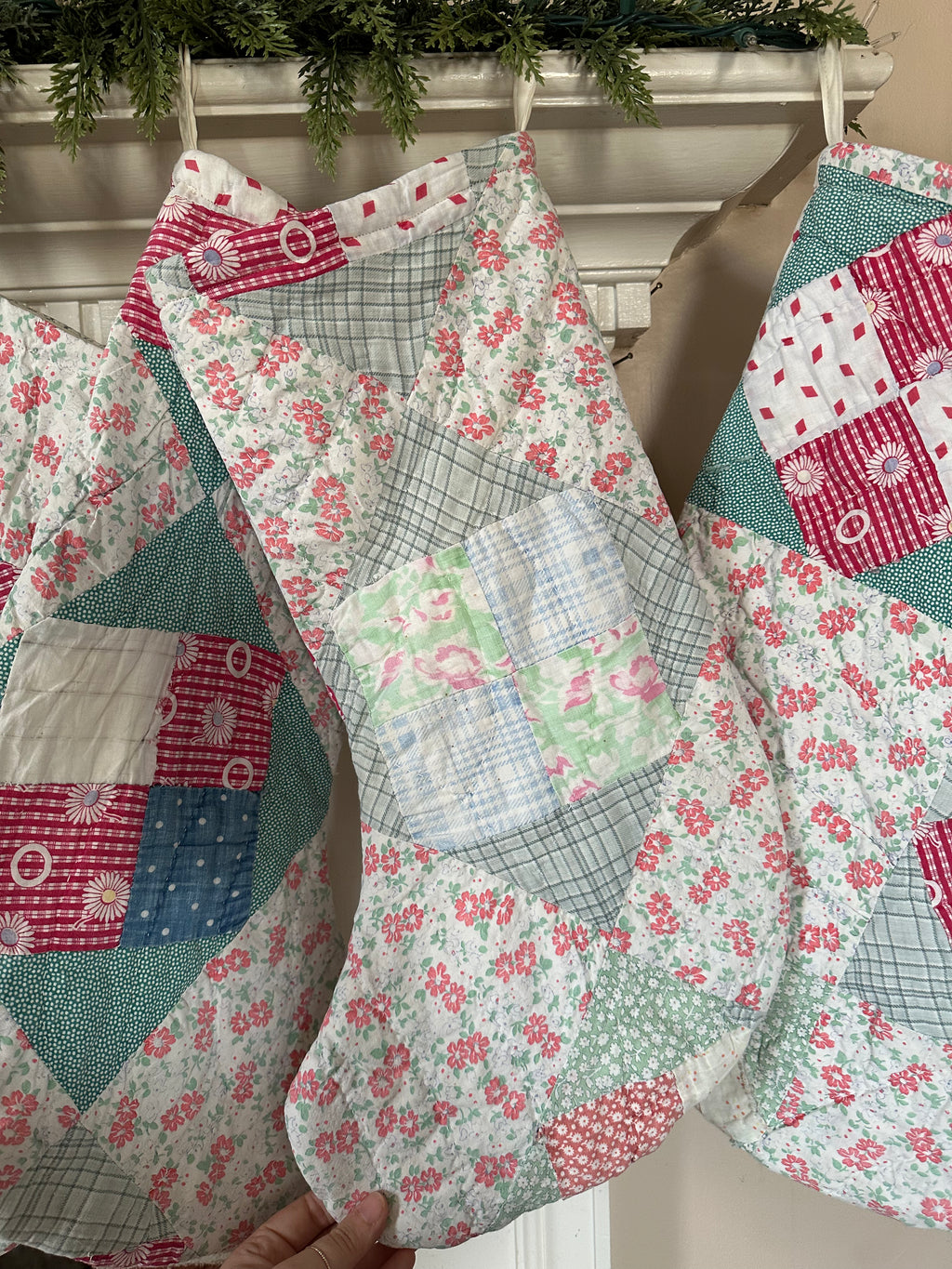 Floral Christmas Stocking (03)