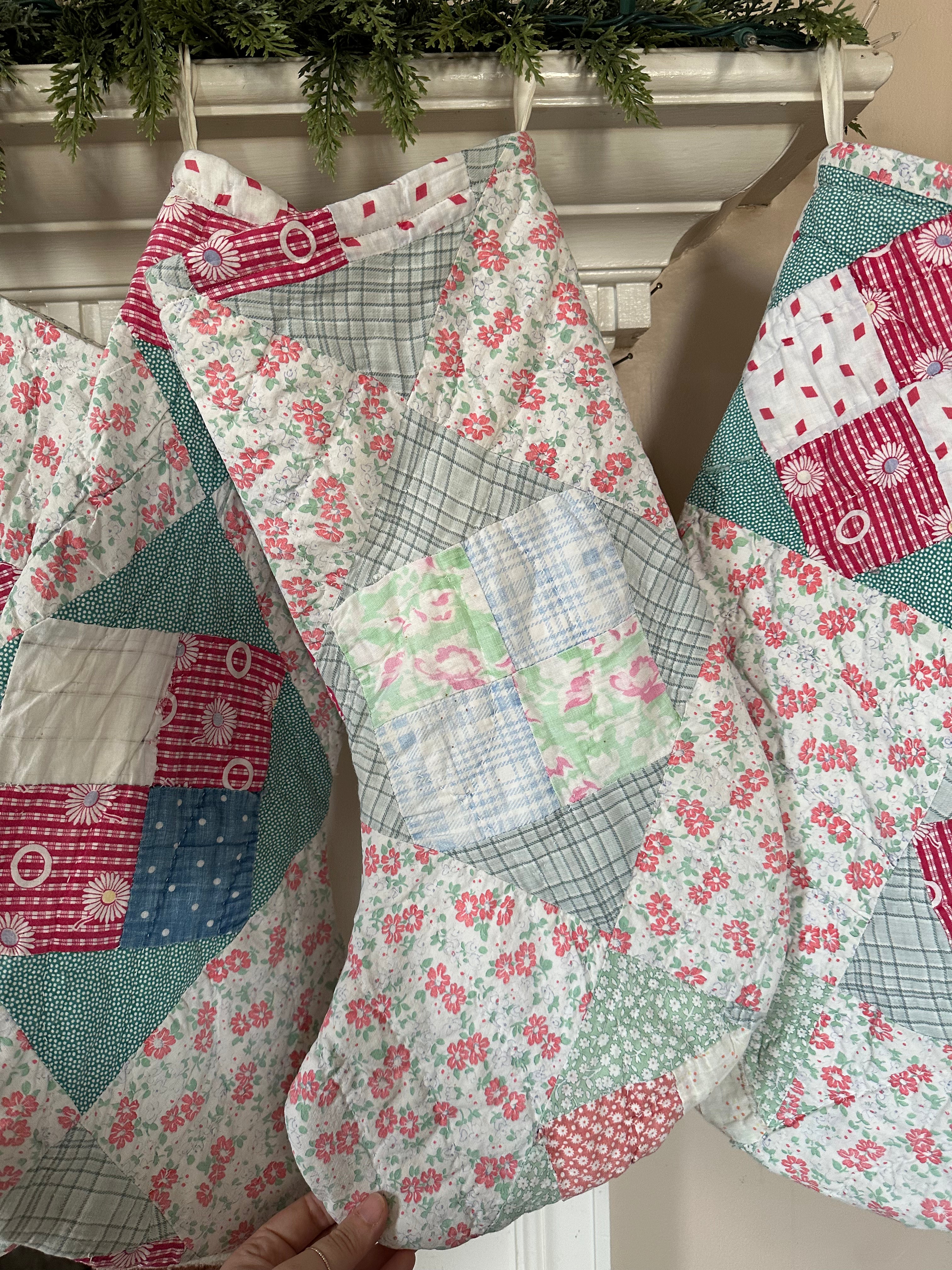 Floral Christmas Stocking (03)
