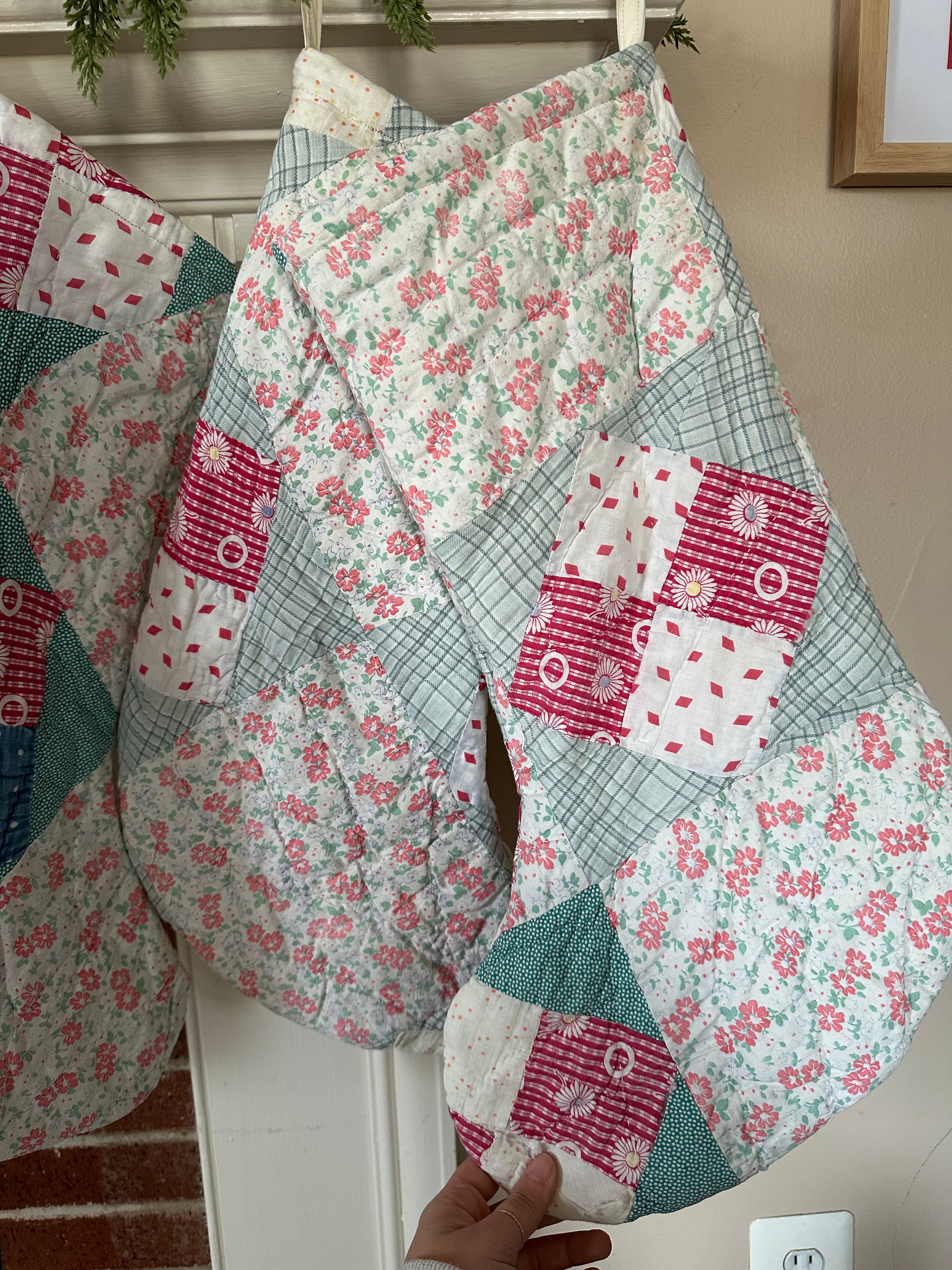 Floral Christmas Stocking (04)