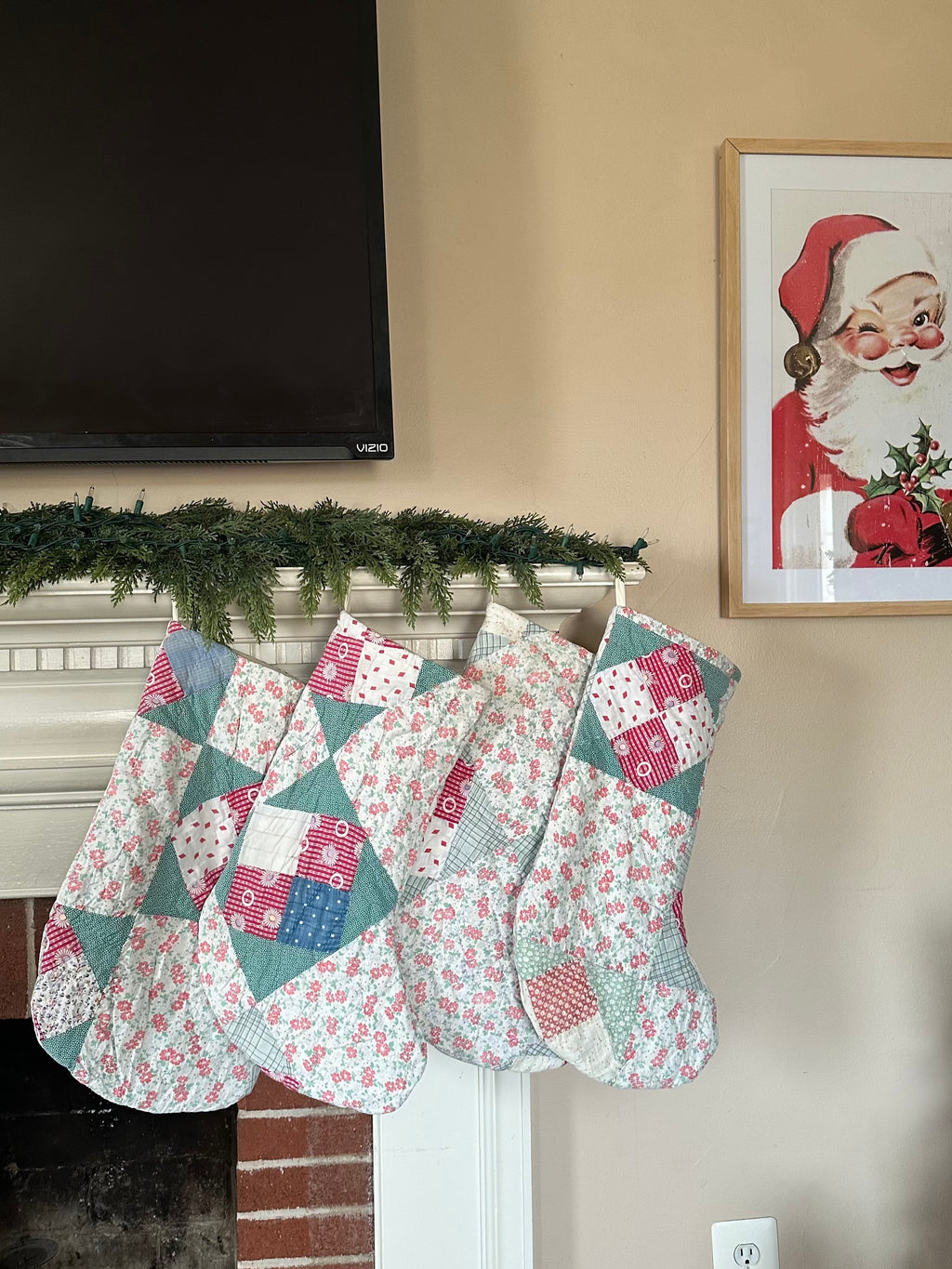 Floral Christmas Stocking (04)