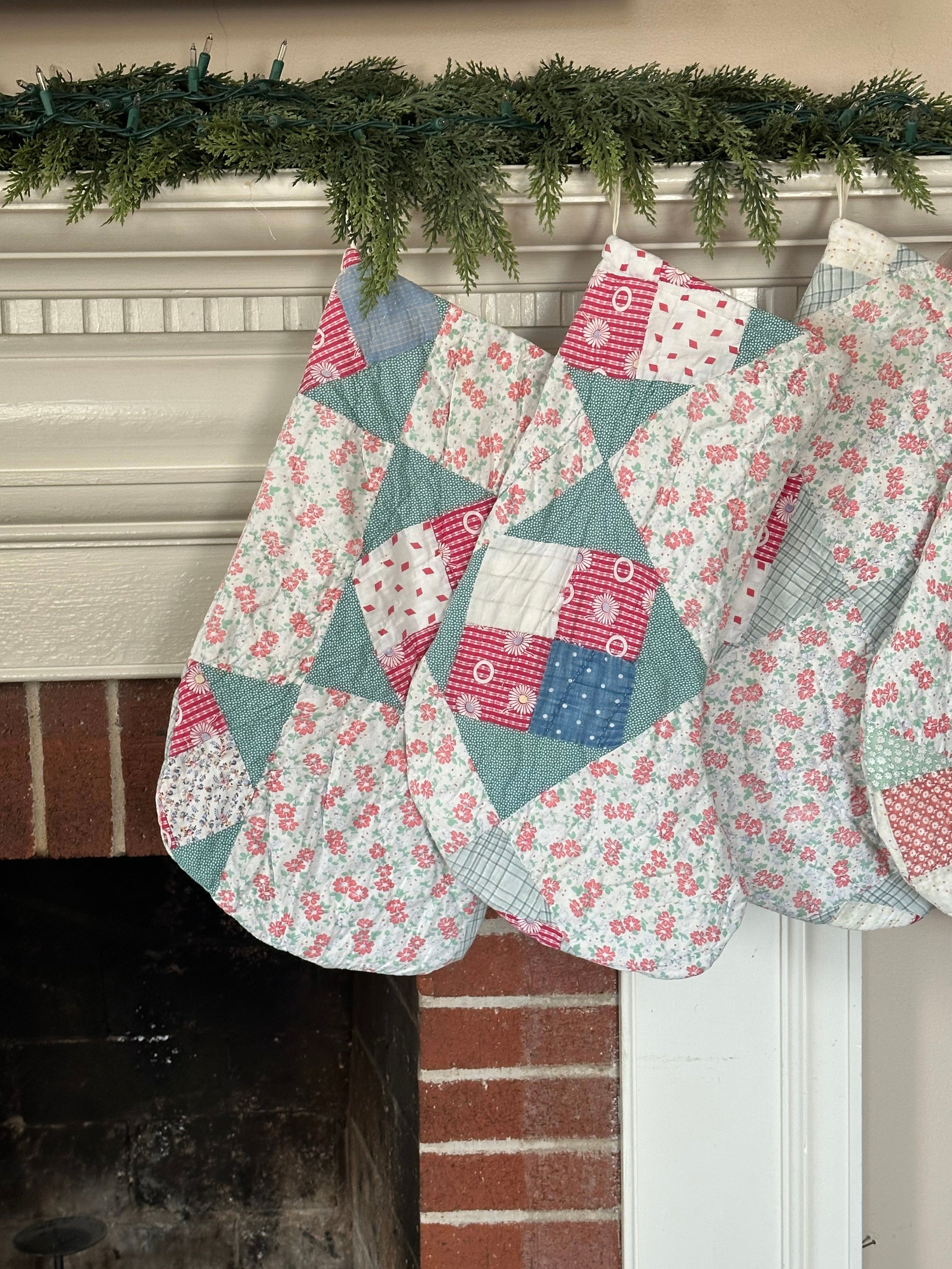 Floral Christmas Stocking (03)