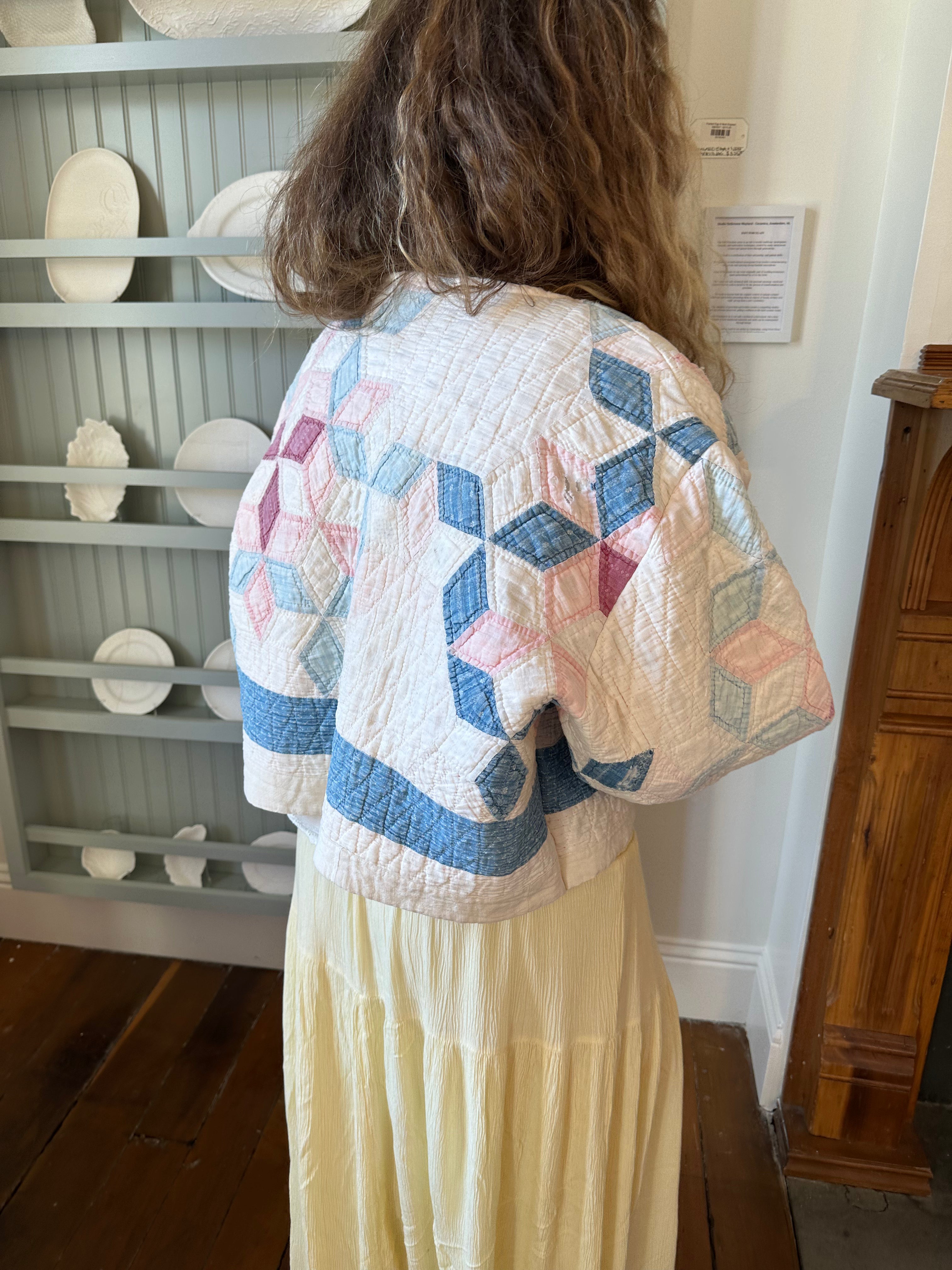 Six Point Star Cropped Quilt Jacket
