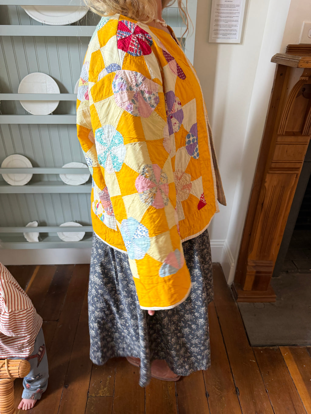 Orange Pinwheel Quilt Jacket