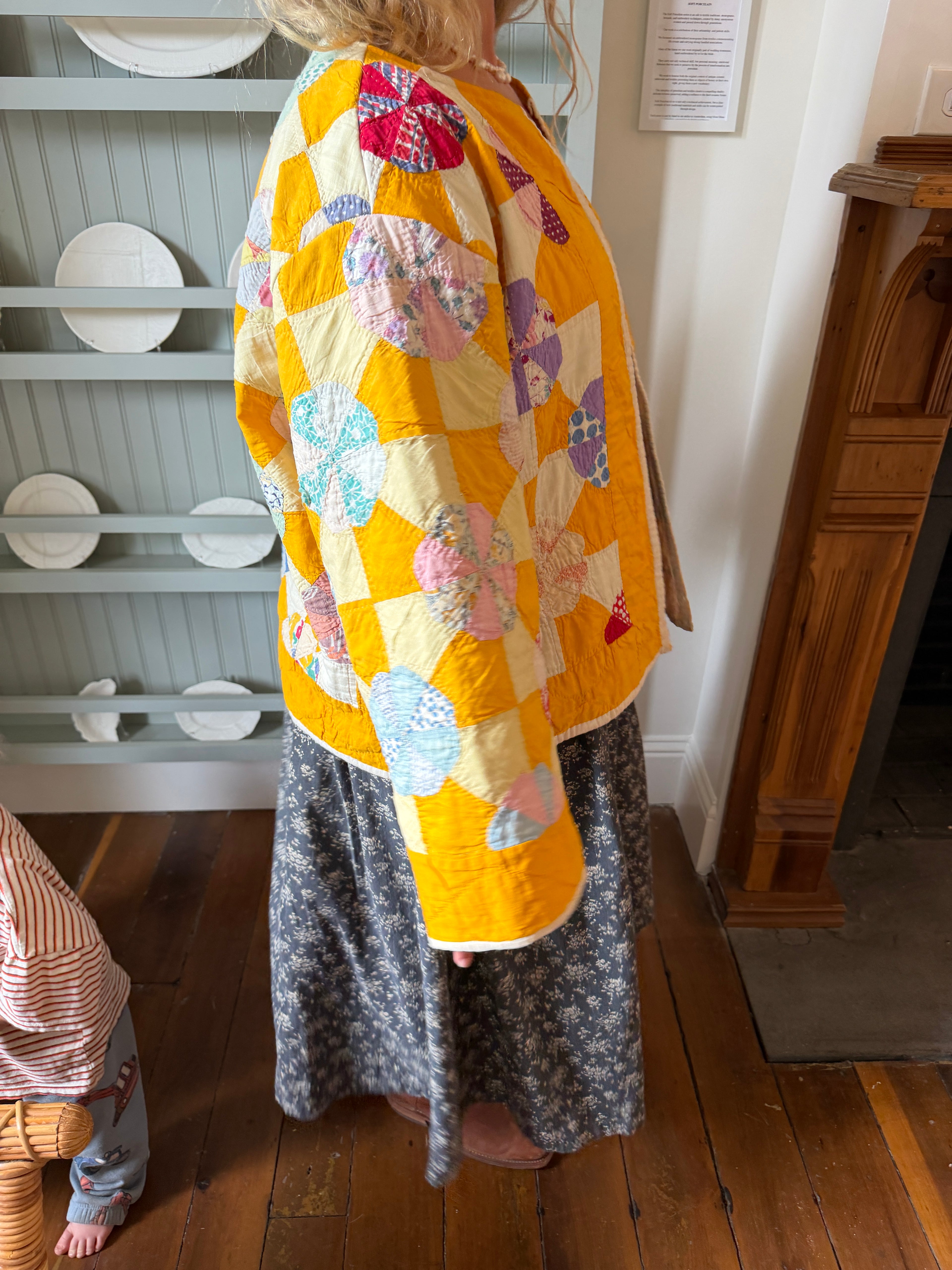 Orange Pinwheel Quilt Jacket