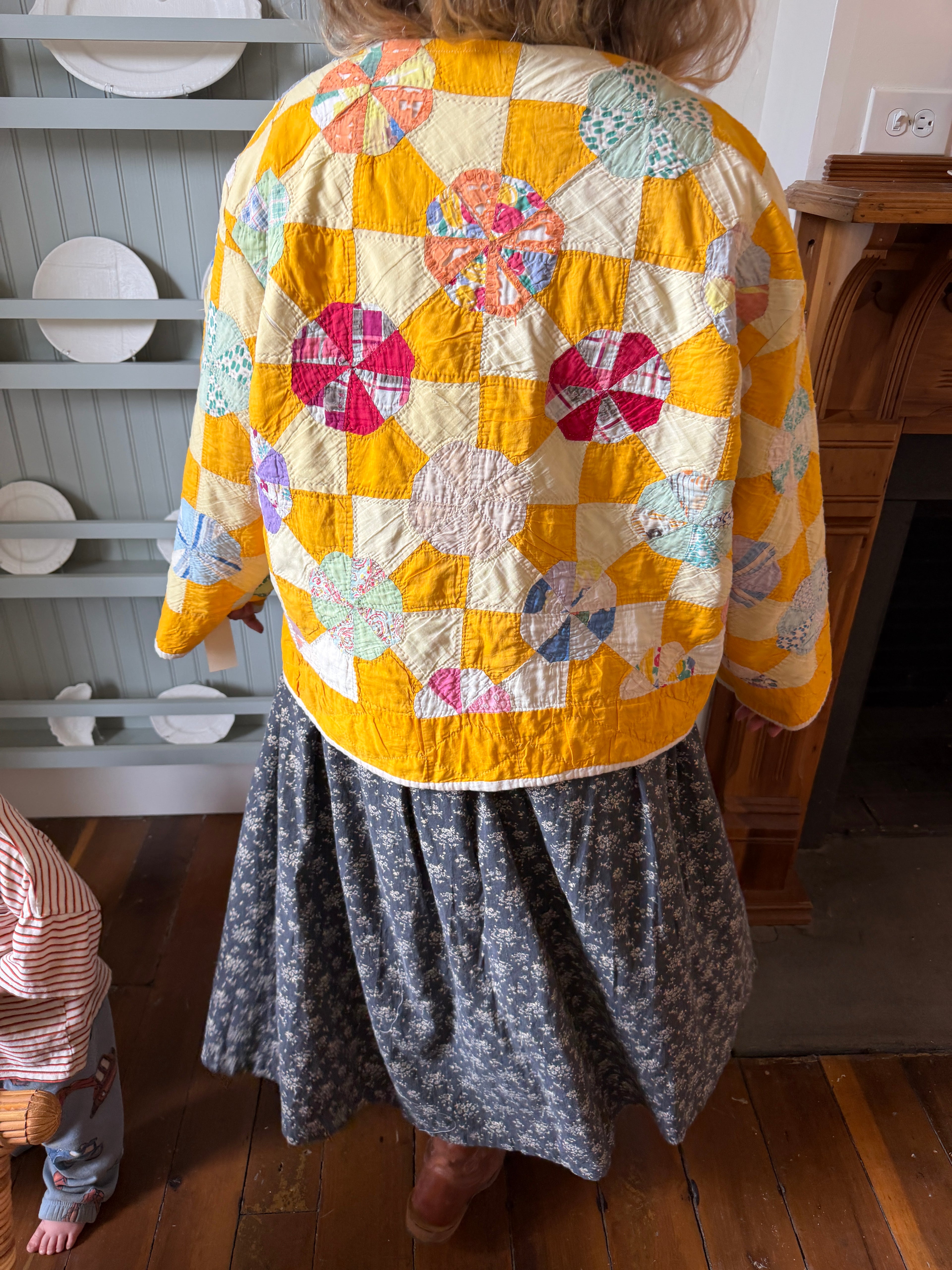 Orange Pinwheel Quilt Jacket