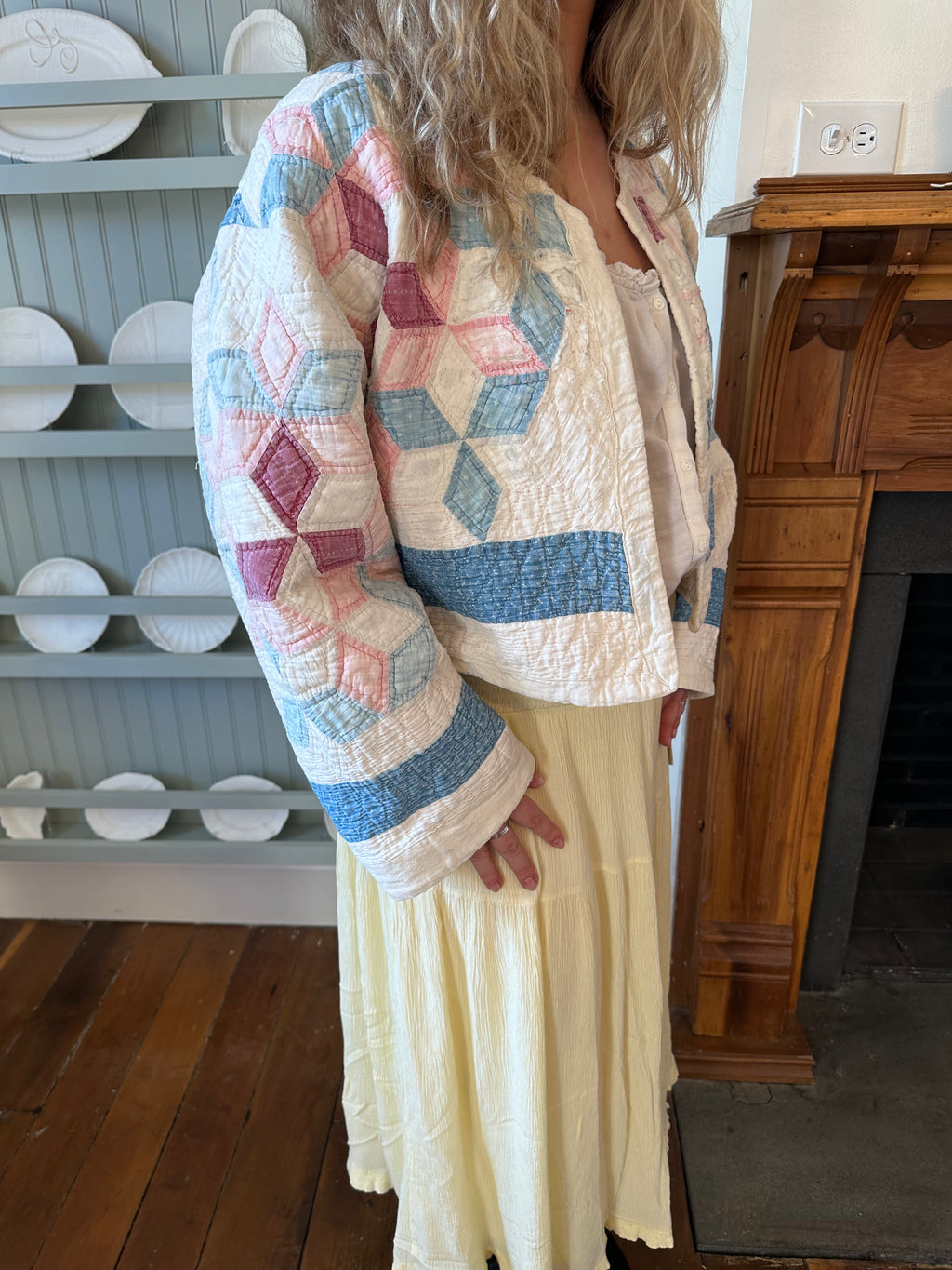 Six Point Star Cropped Quilt Jacket