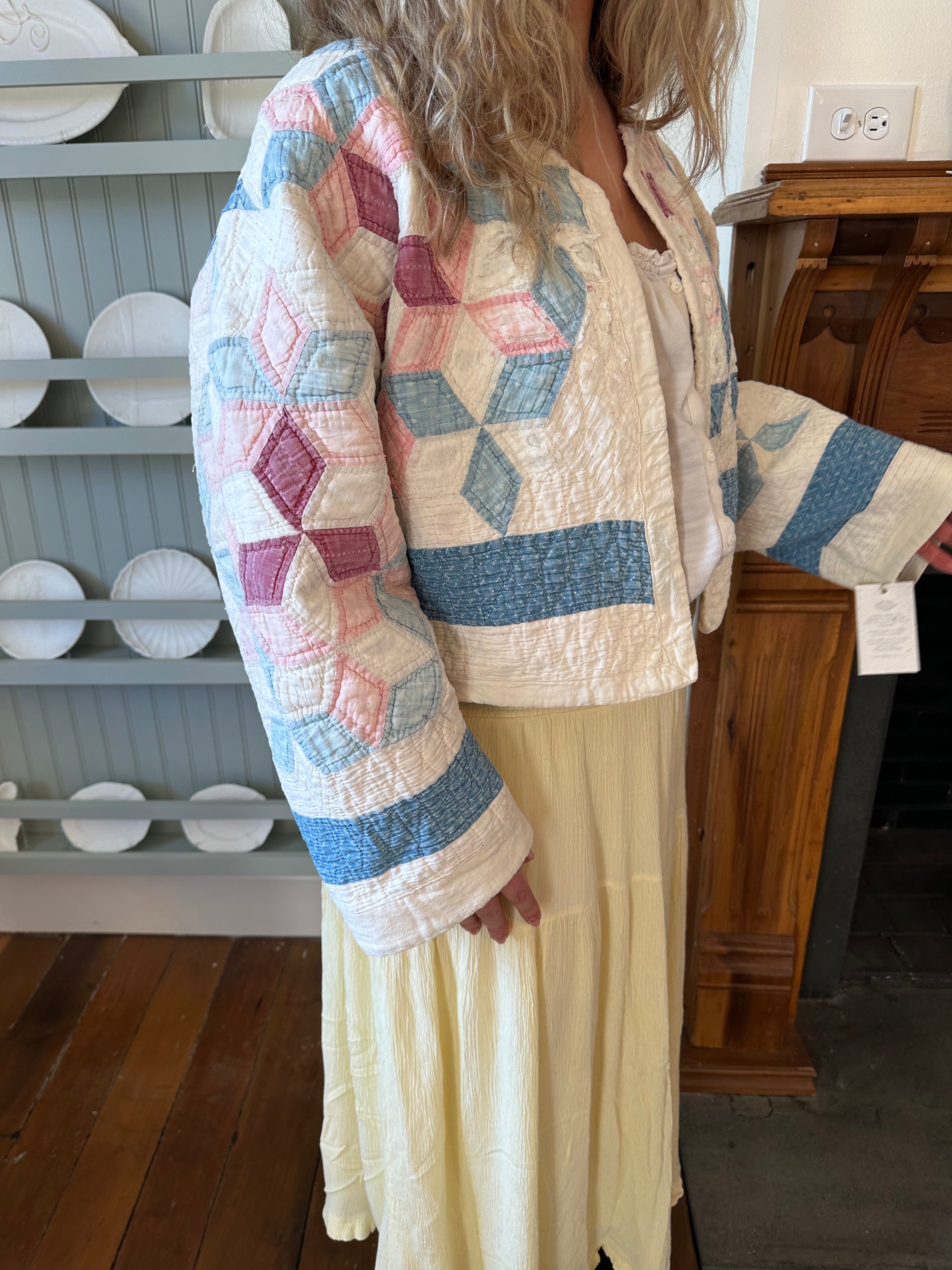 Six Point Star Cropped Quilt Jacket