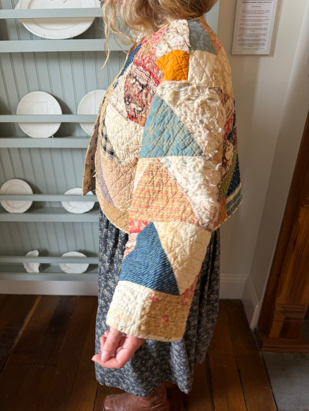 Brown Floral Patchwork Quilt Jacket
