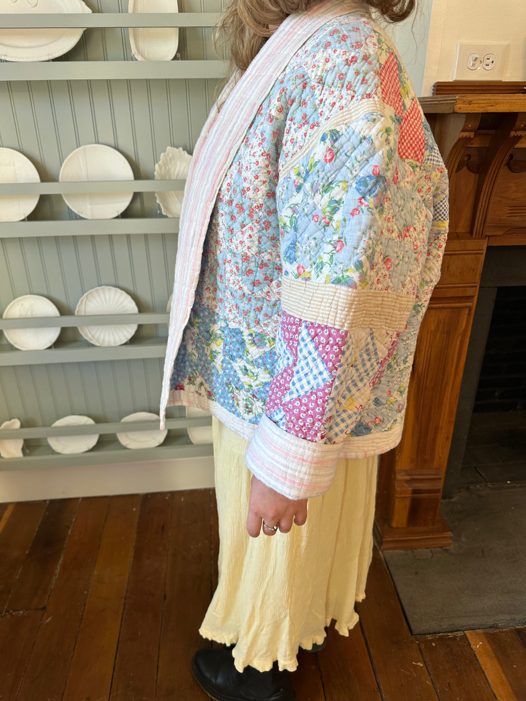 Floral Triangle Quilt Jacket