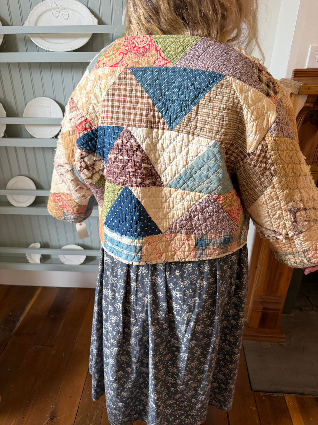 Brown Floral Patchwork Quilt Jacket