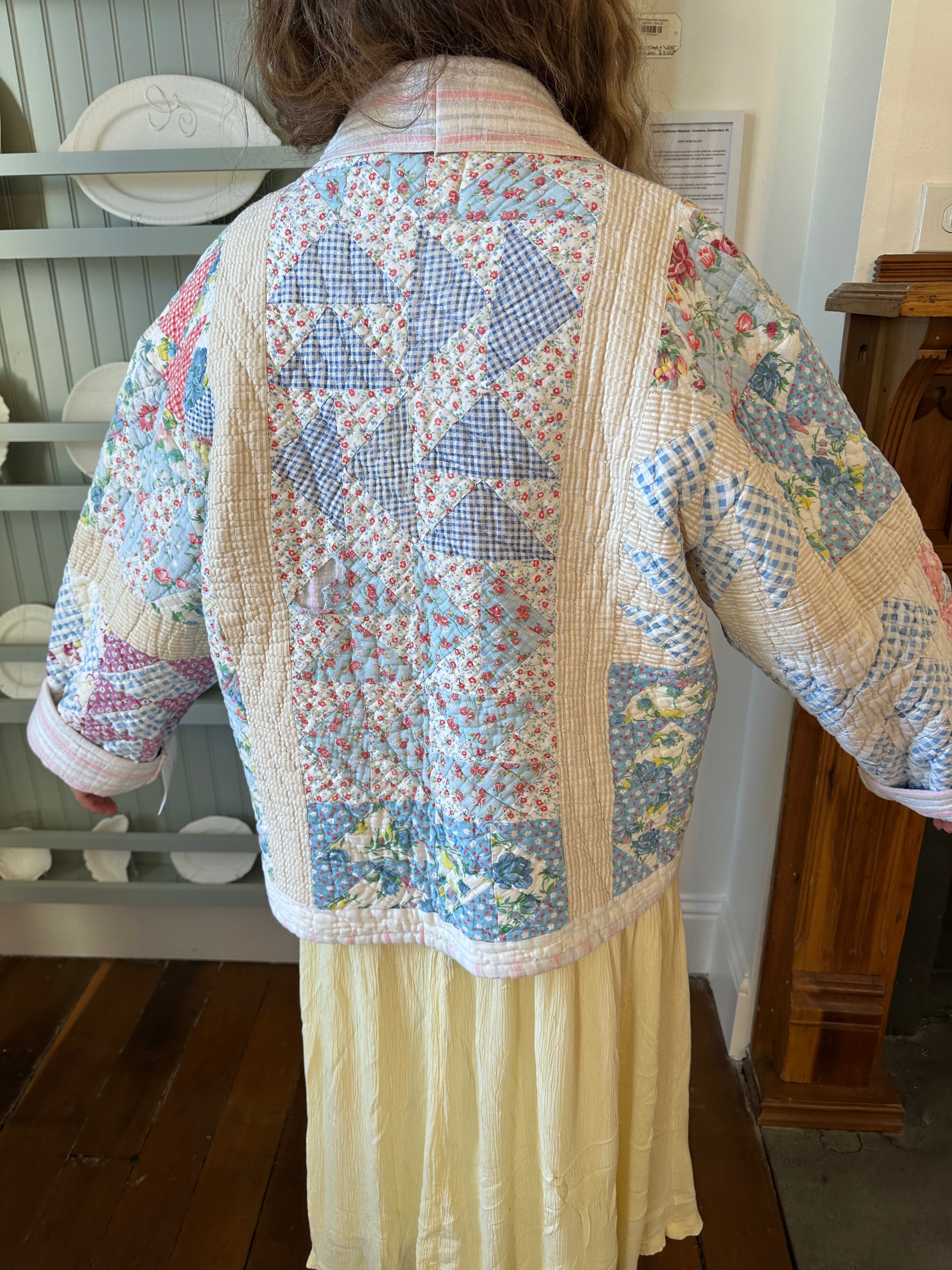Floral Triangle Quilt Jacket