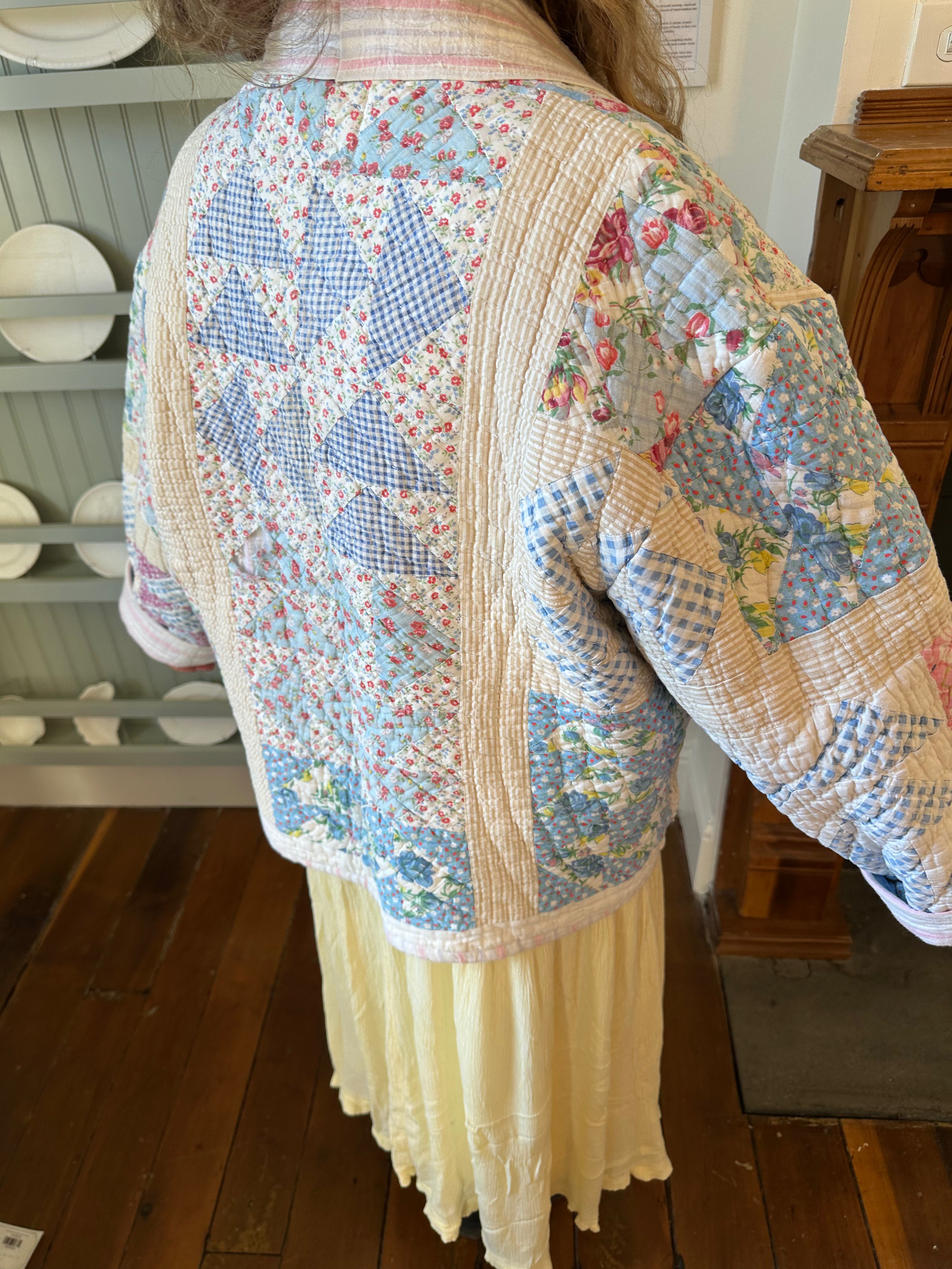 Floral Triangle Quilt Jacket