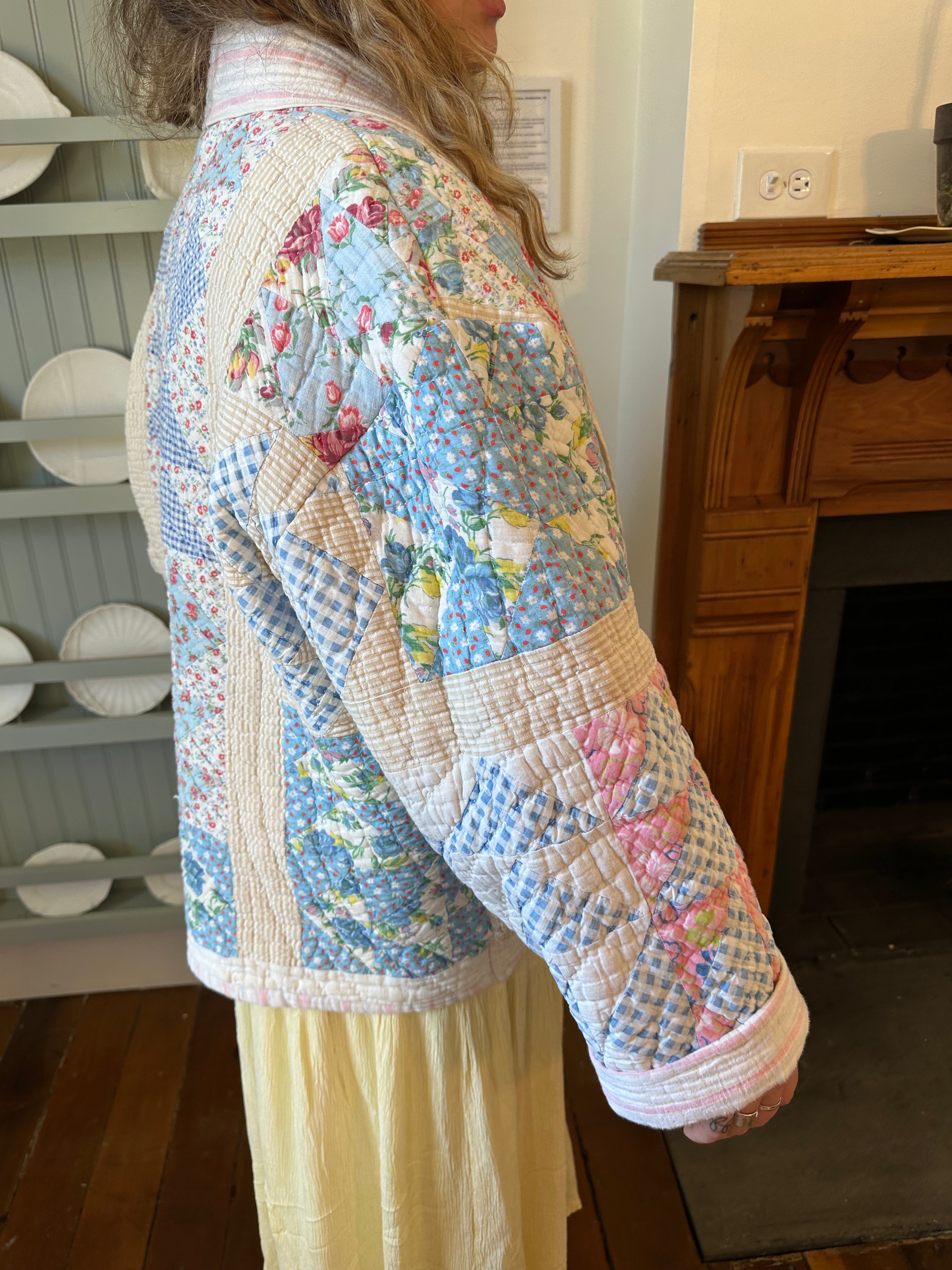 Floral Triangle Quilt Jacket