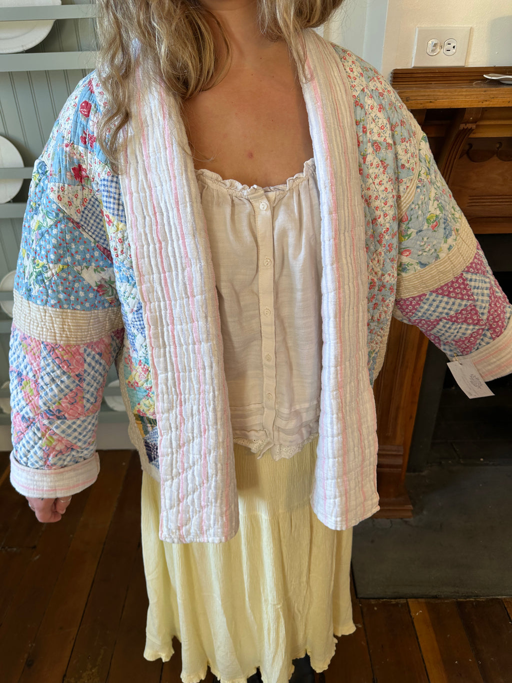 Floral Triangle Quilt Jacket
