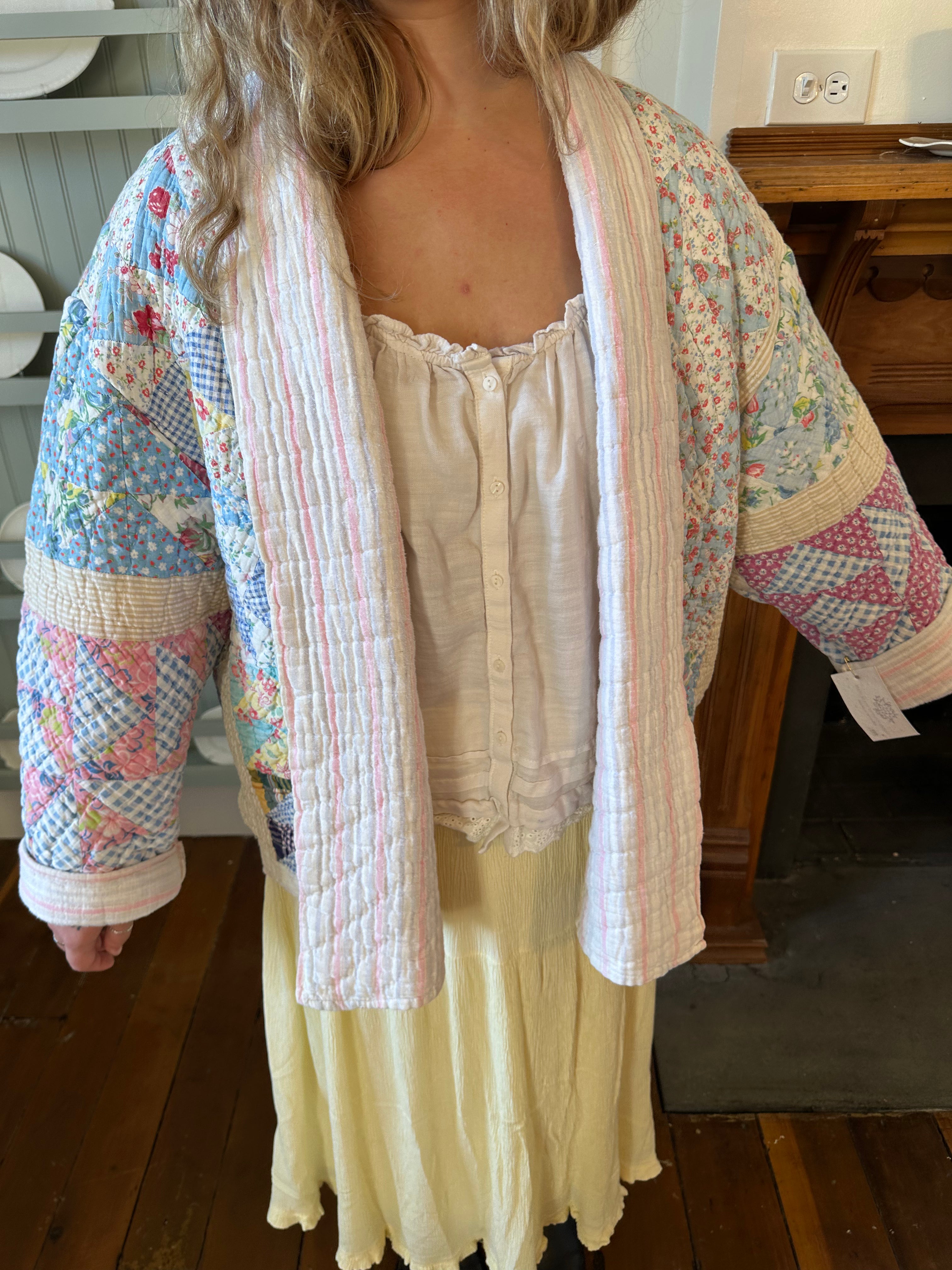 Floral Triangle Quilt Jacket