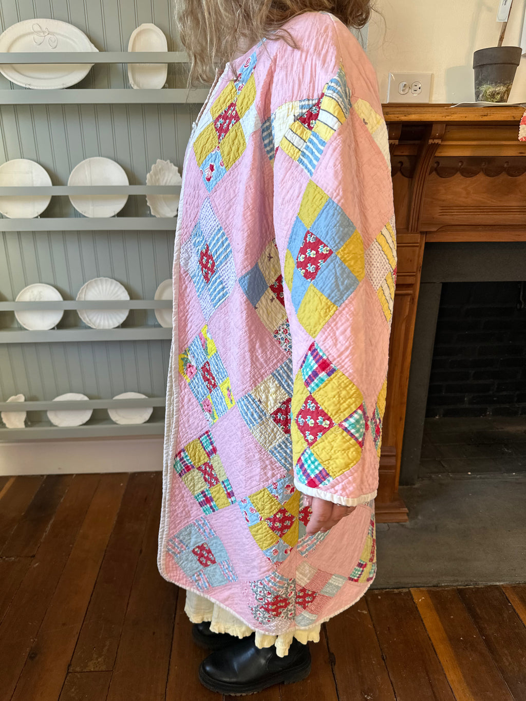 Baby Pink Nine Patch Duster