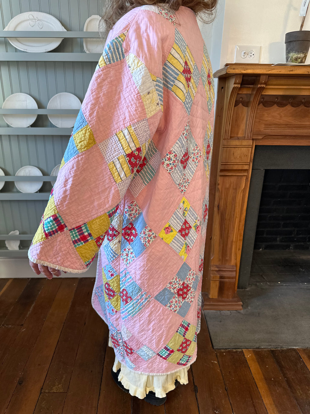 Baby Pink Nine Patch Duster