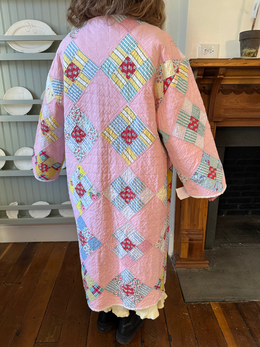 Baby Pink Nine Patch Duster
