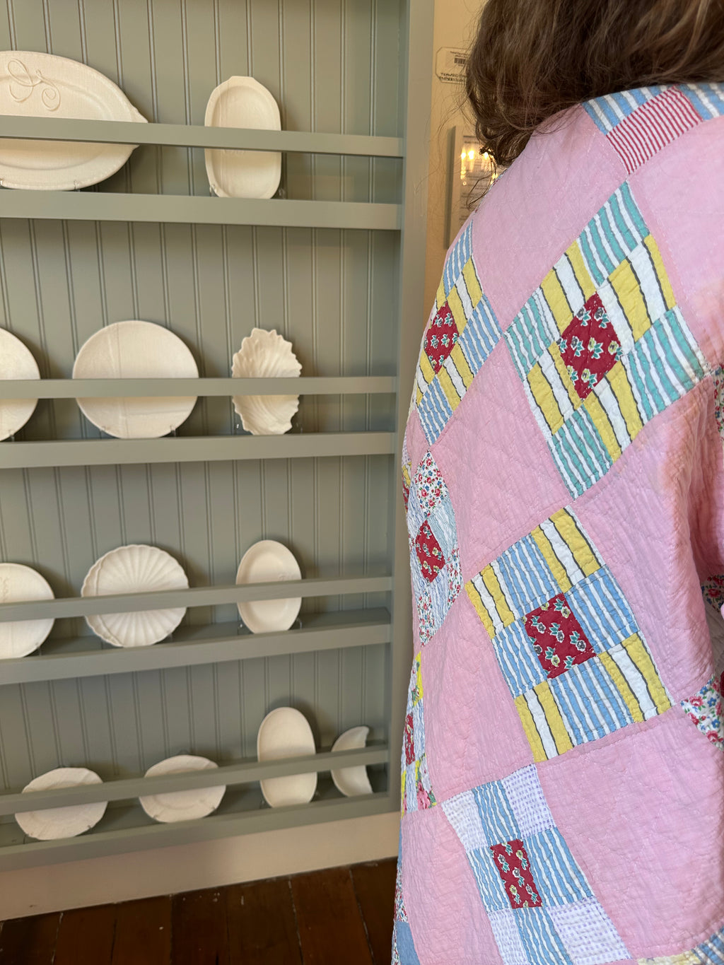 Baby Pink Nine Patch Duster