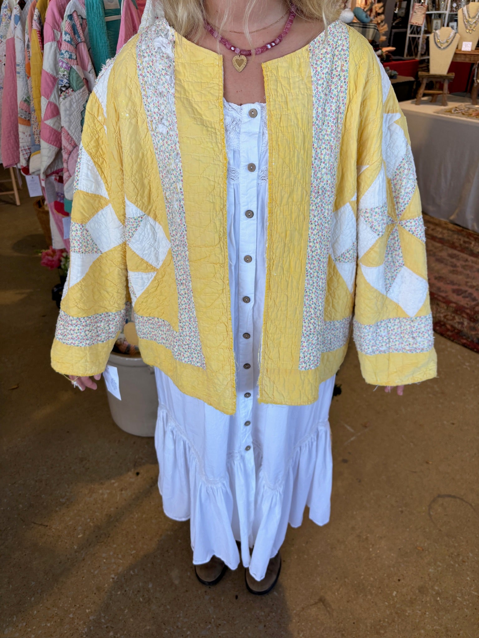 Yellow Star Quilt Jacket