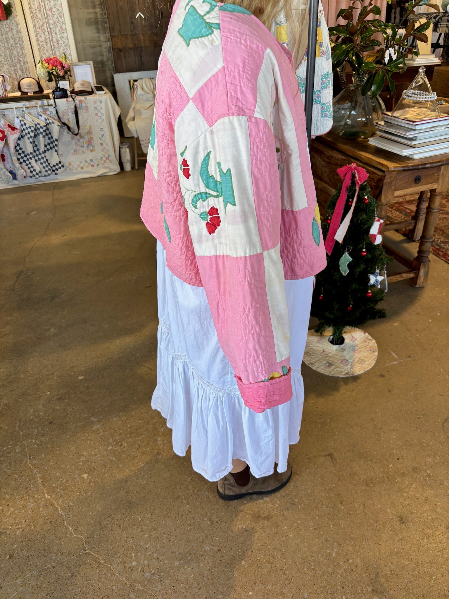 Floral Applique Quilt Jacket