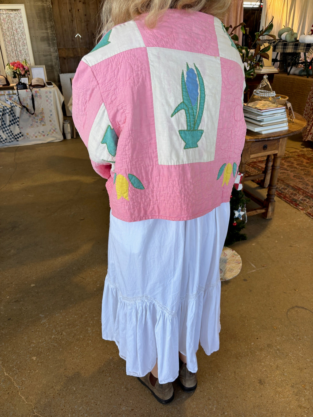Floral Applique Quilt Jacket