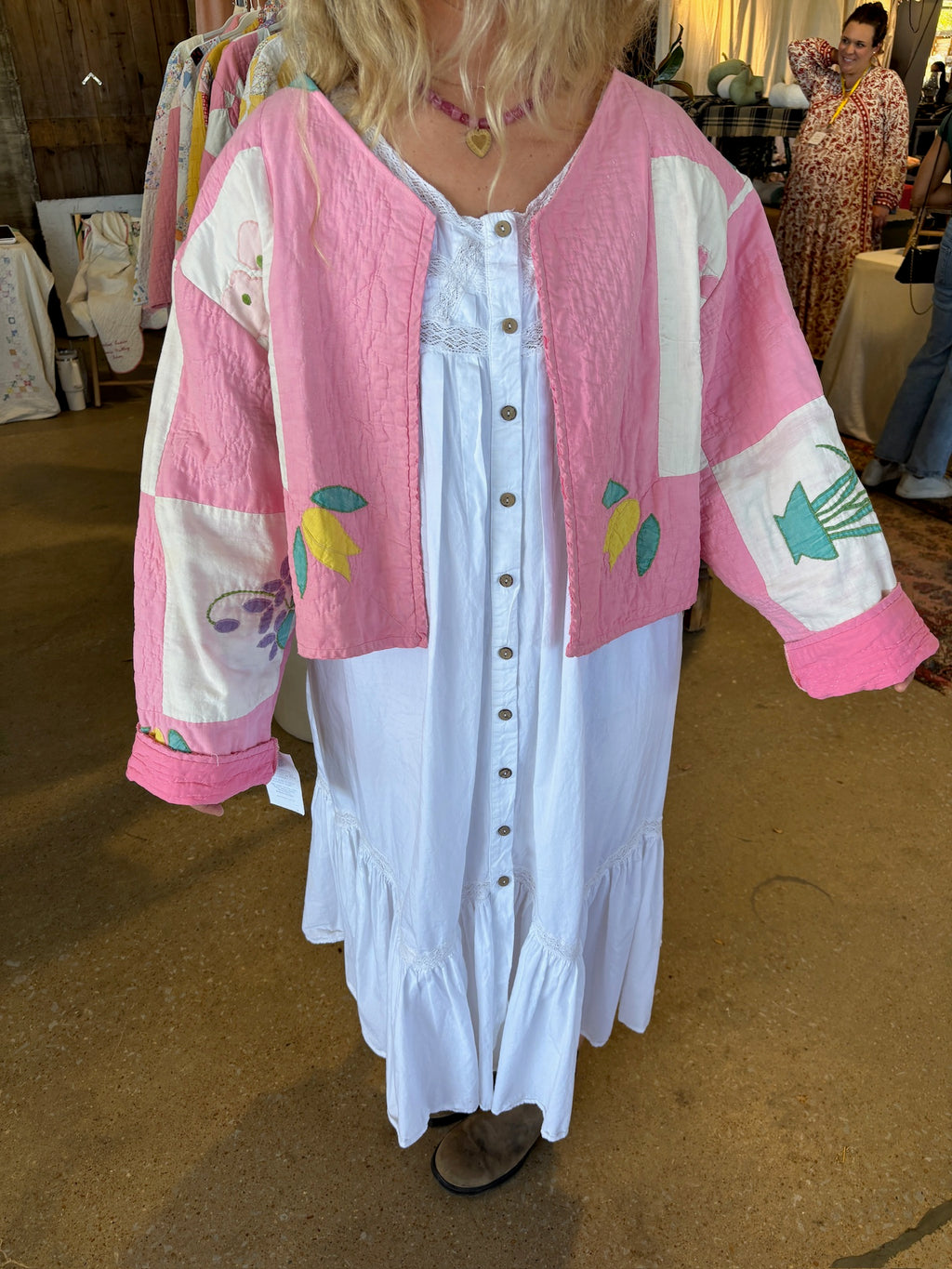Floral Applique Quilt Jacket