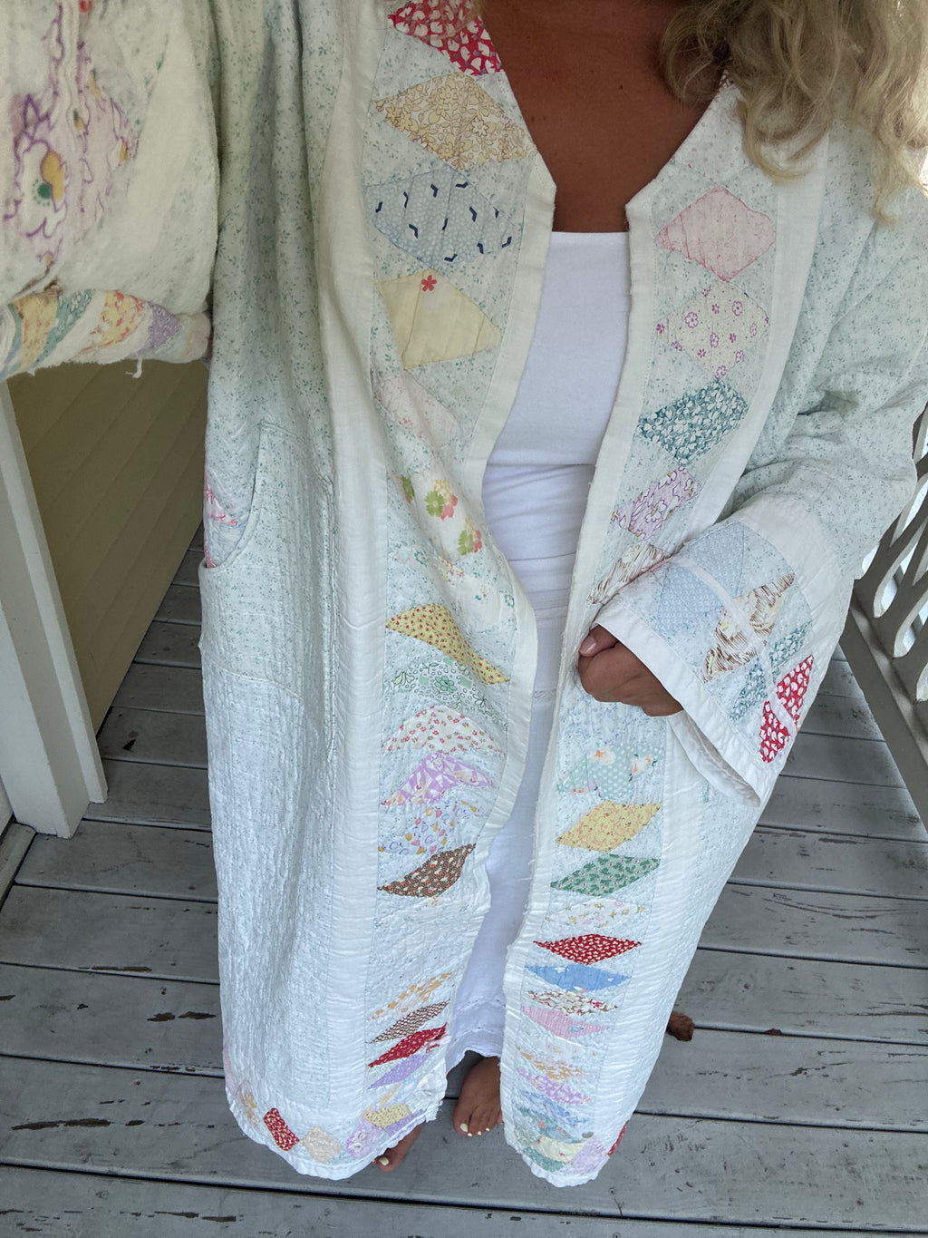 Teal Star Quilt Jacket