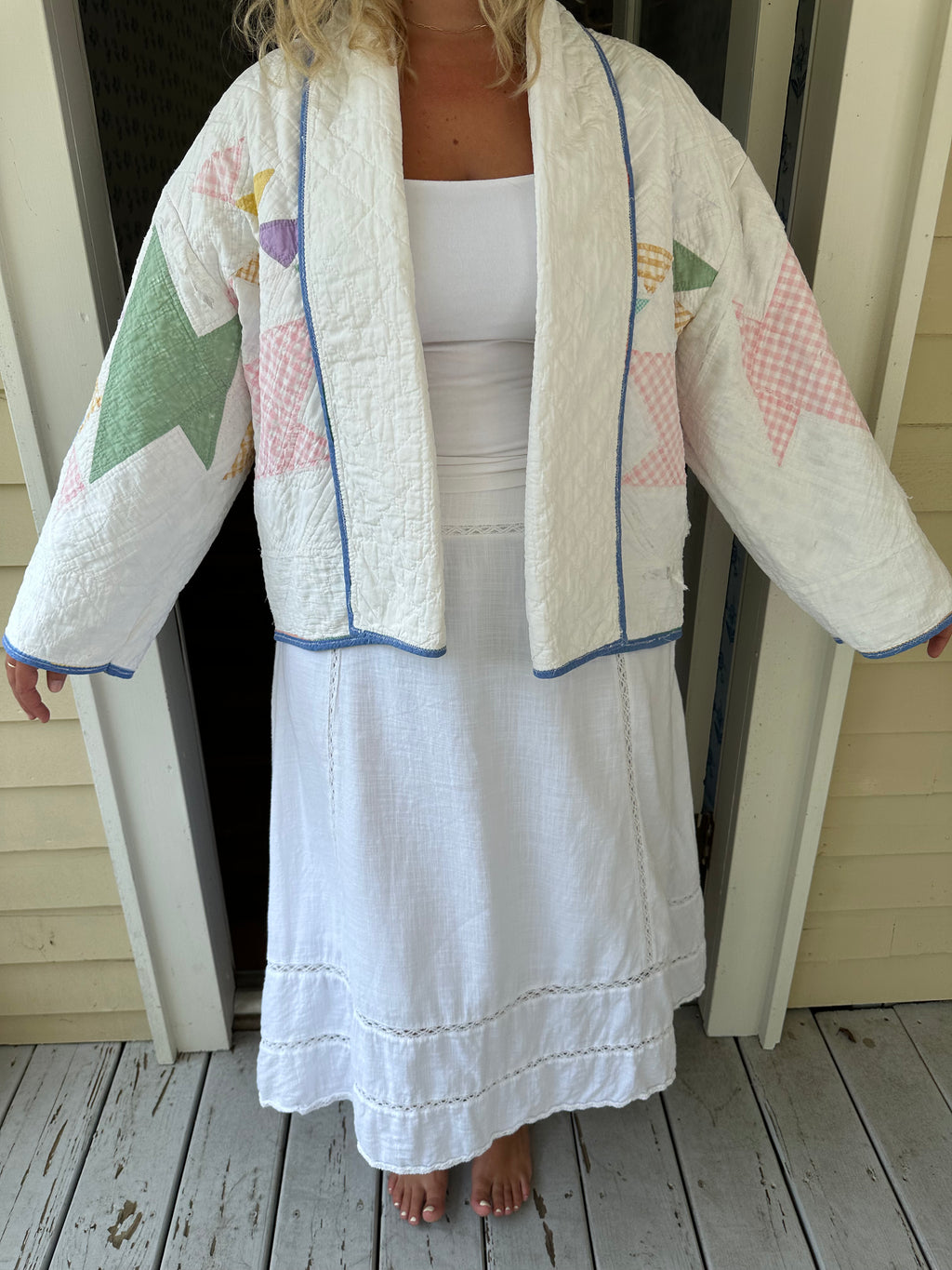 Gingham Basket Quilt Jacket