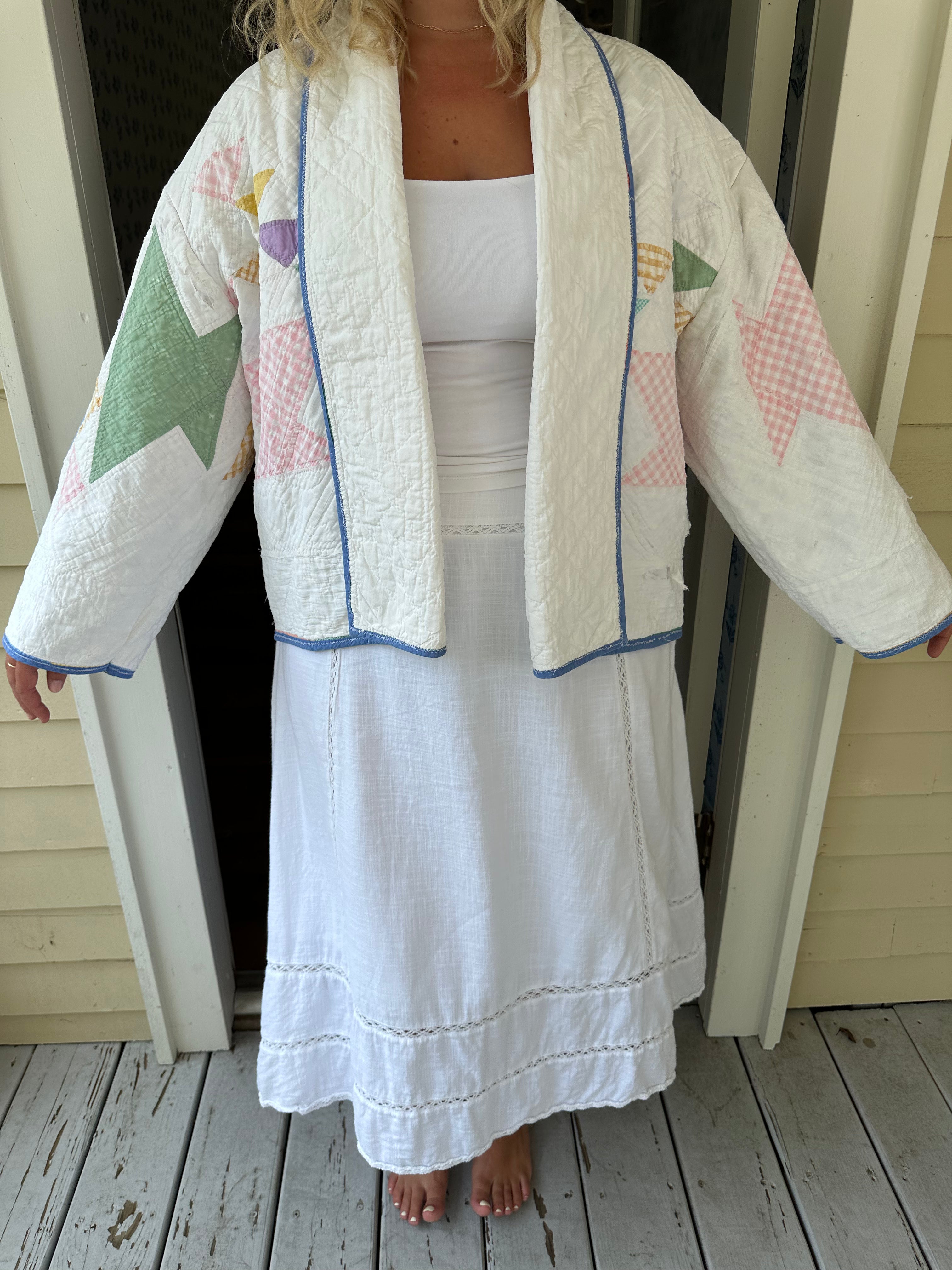 Gingham Basket Quilt Jacket