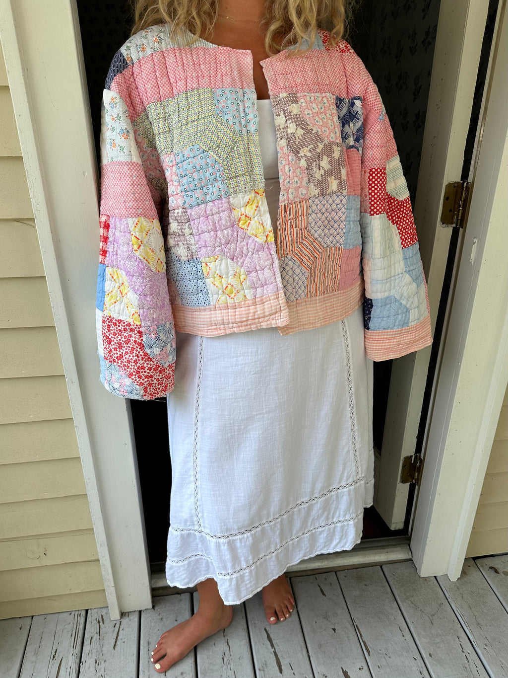 Pink Bowtie Quilt Jacket
