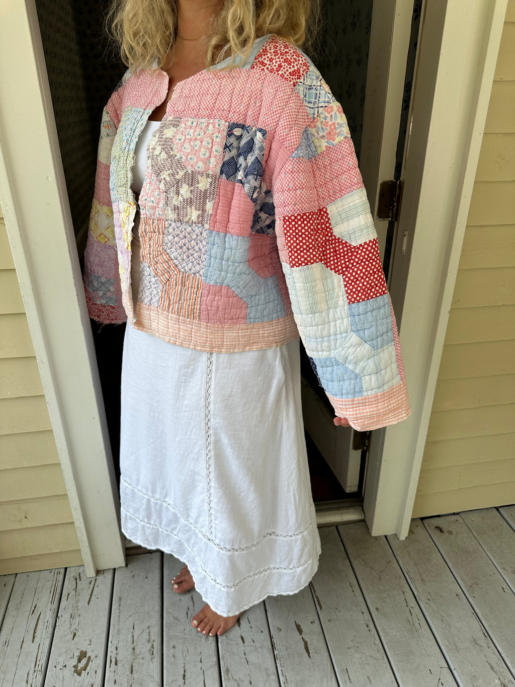 Pink Bowtie Quilt Jacket