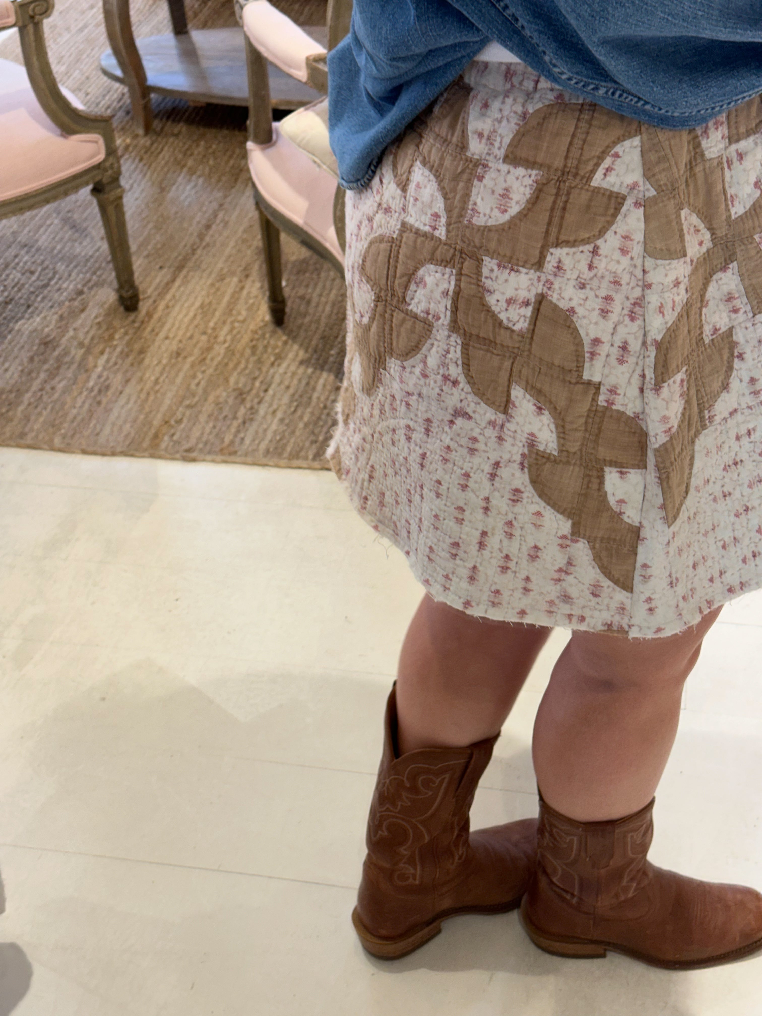 Drunkard's Path Quilt Skirt