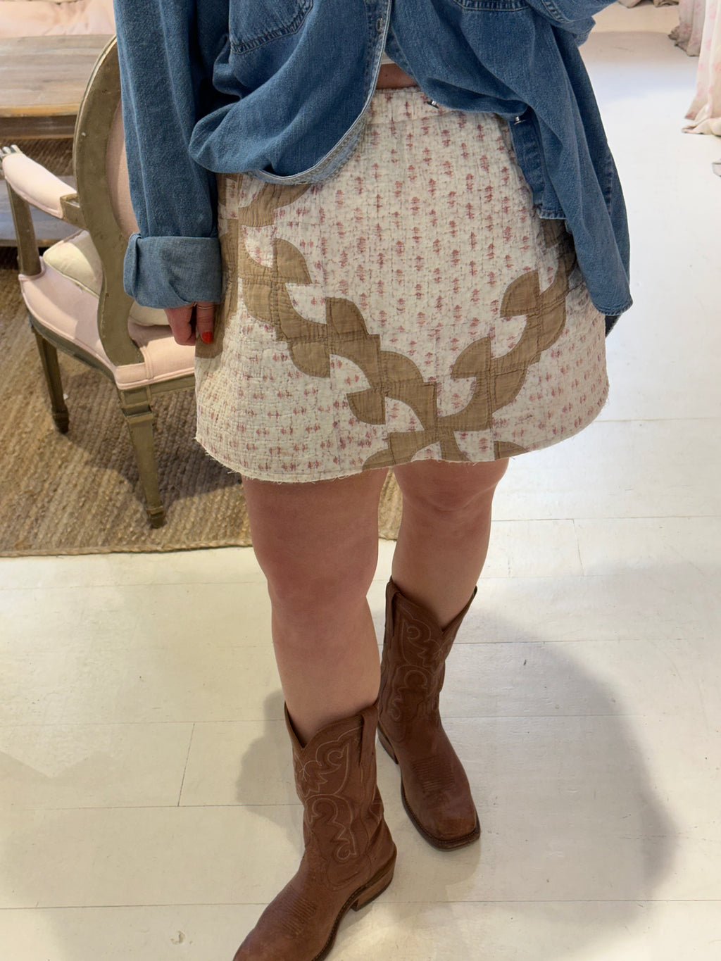 Drunkard's Path Quilt Skirt