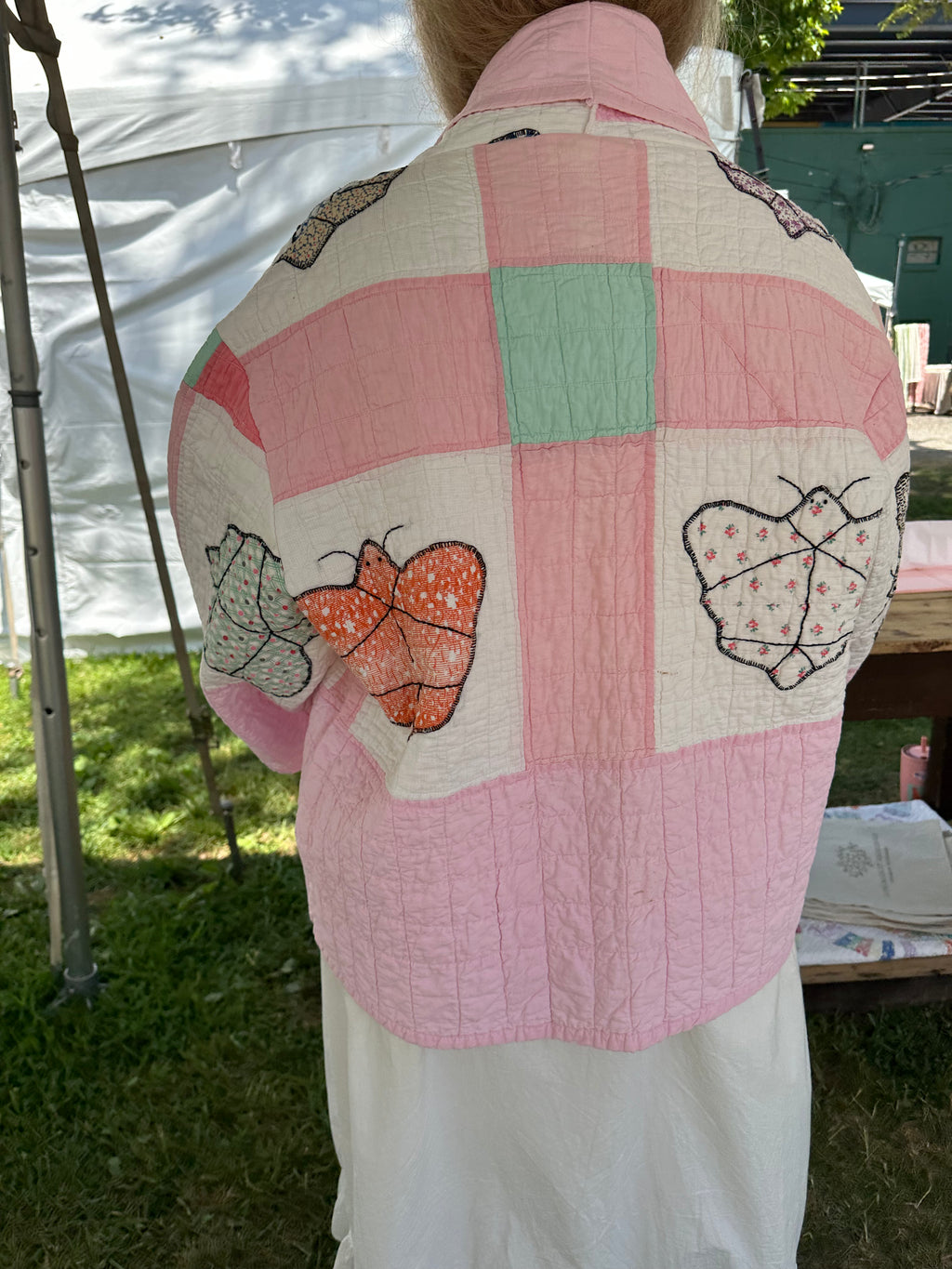 Pink Butterfly Quilt Jacket