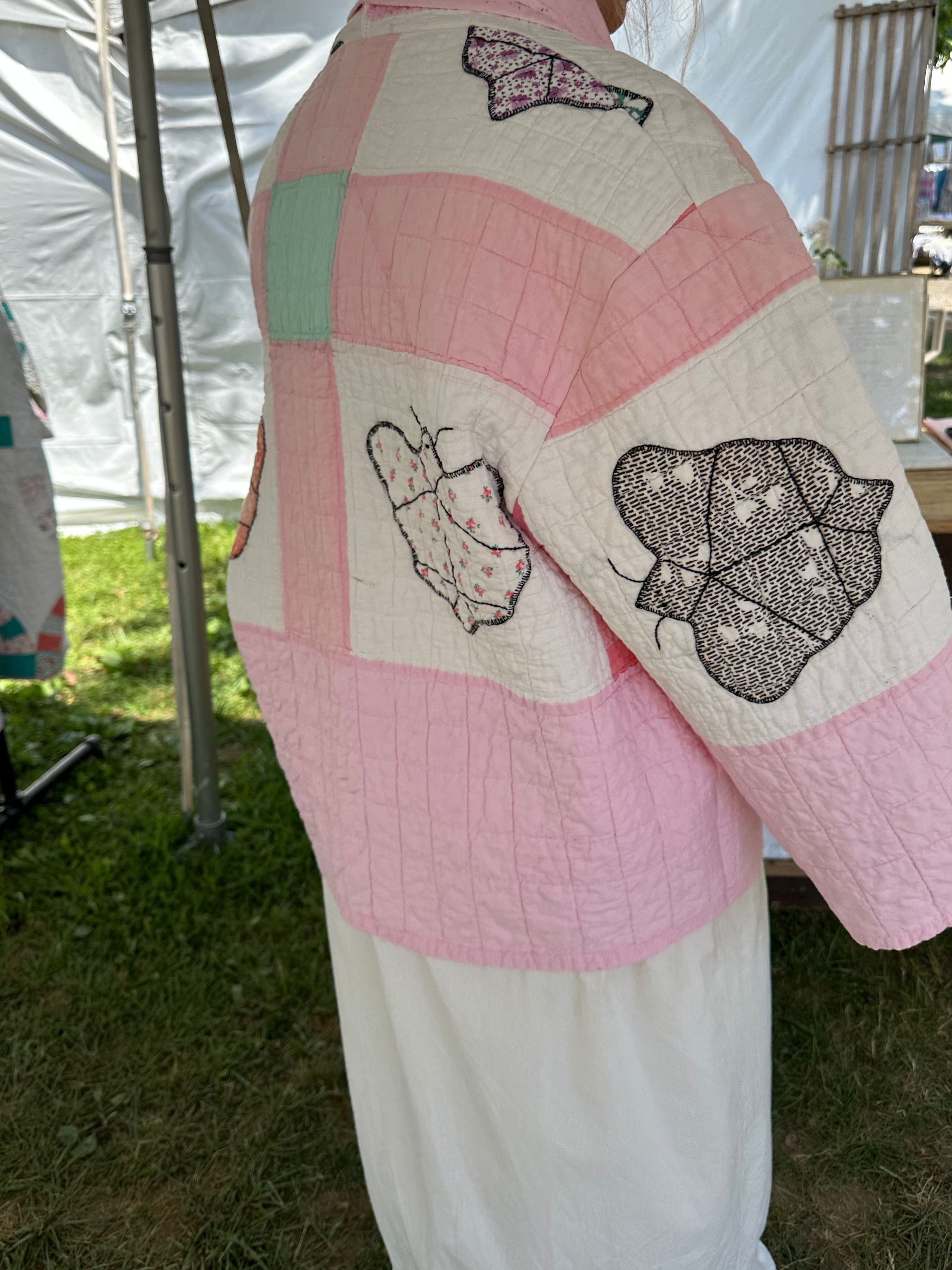 Pink Butterfly Quilt Jacket
