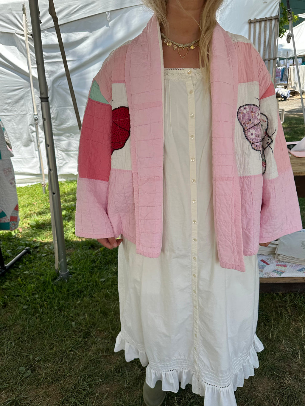 Pink Butterfly Quilt Jacket