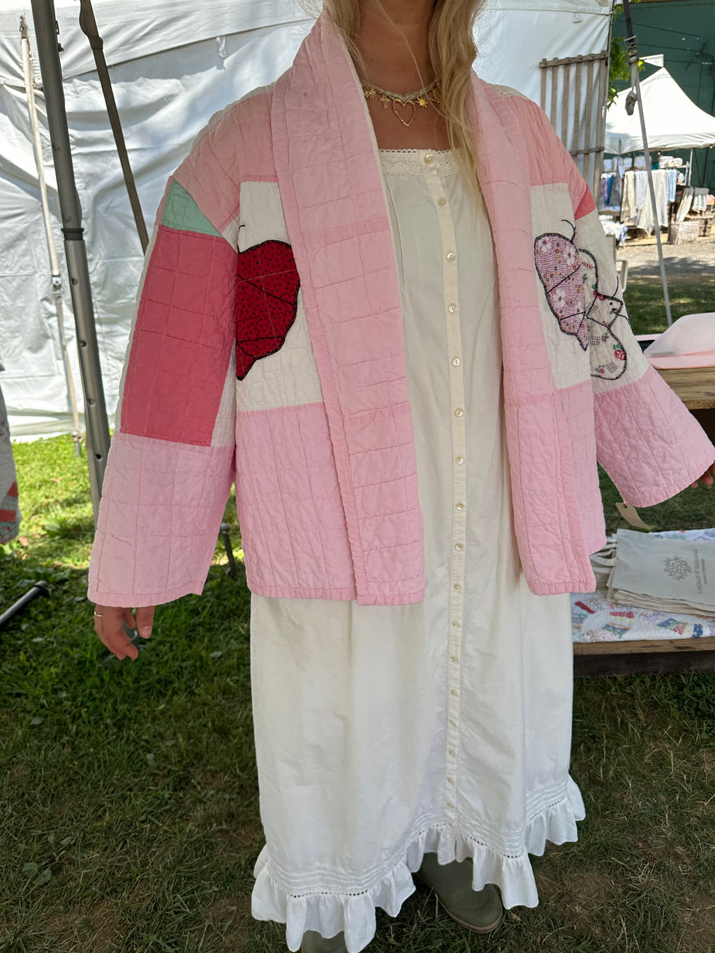 Pink Butterfly Quilt Jacket