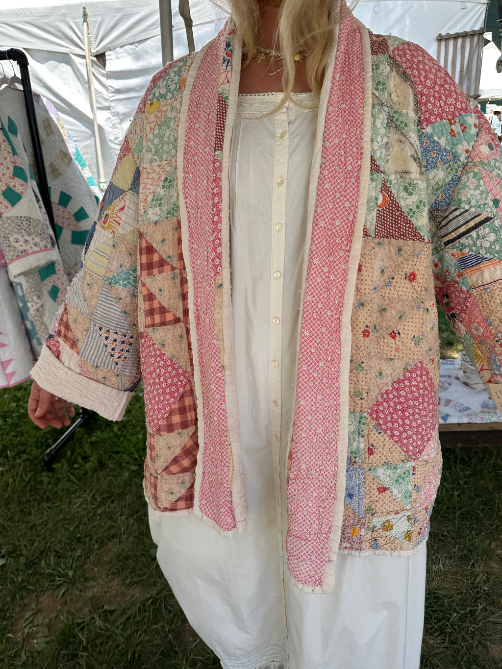 Floral Ocean Waves Quilt Jacket