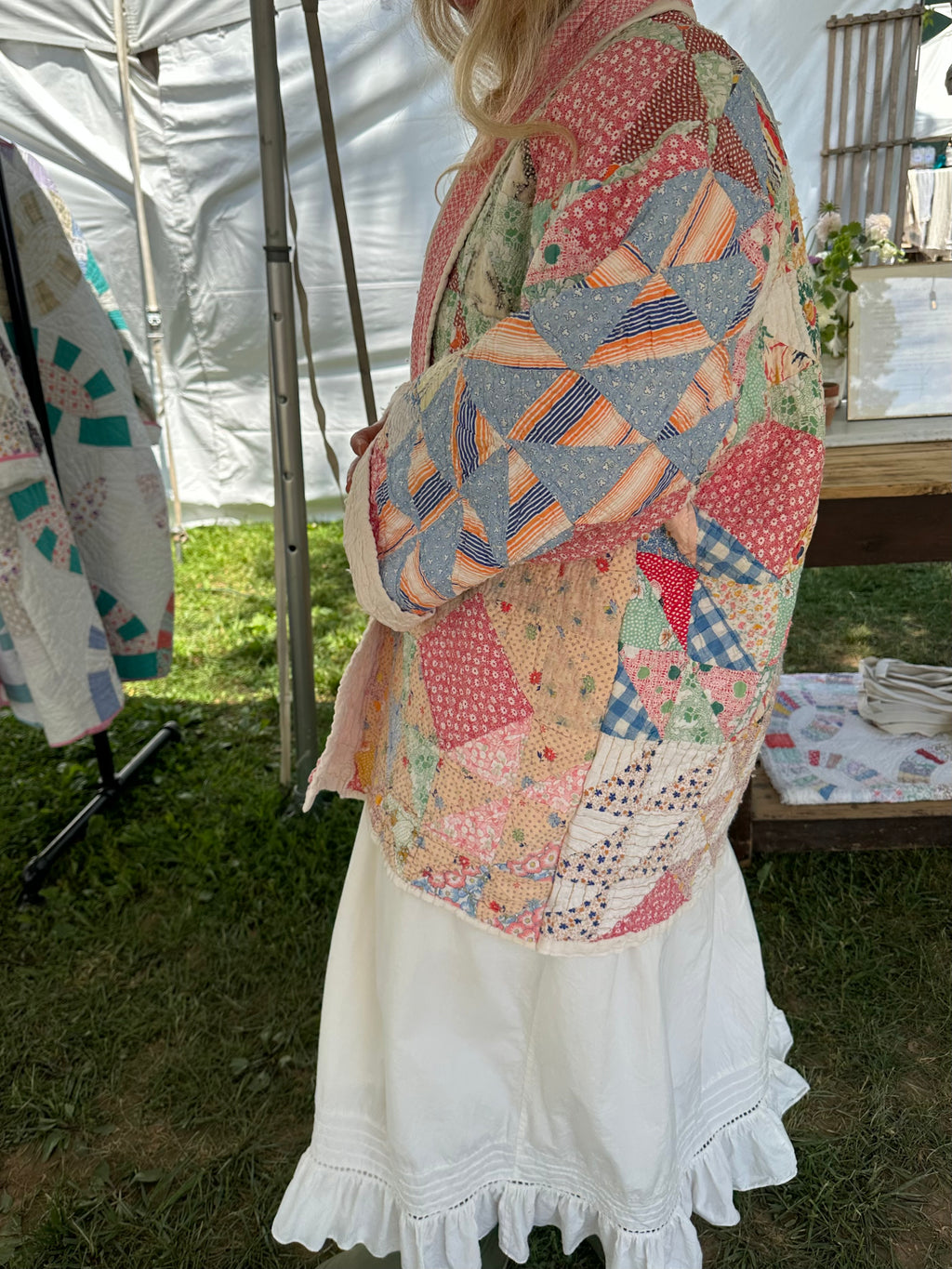 Floral Ocean Waves Quilt Jacket