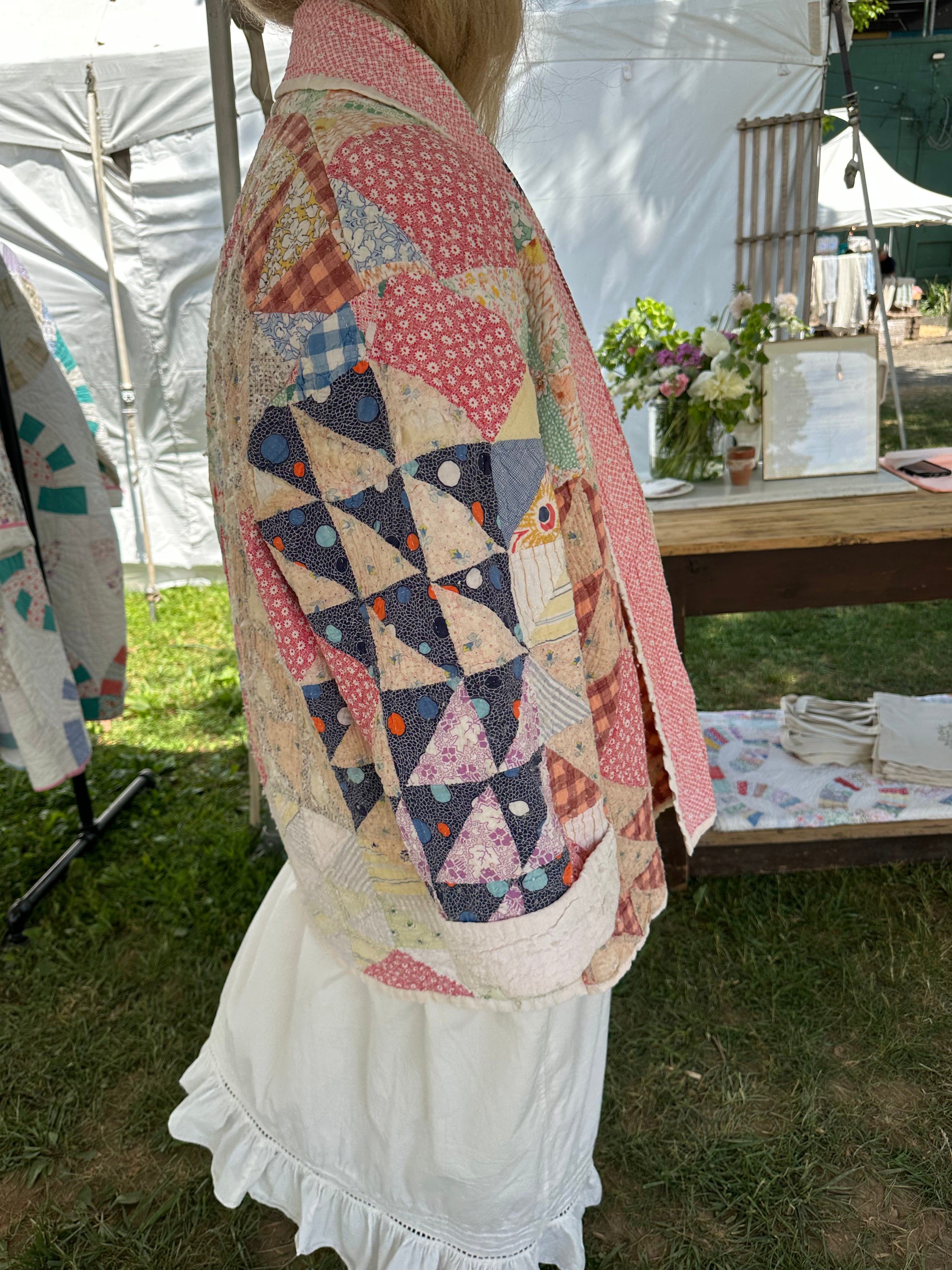 Floral Ocean Waves Quilt Jacket