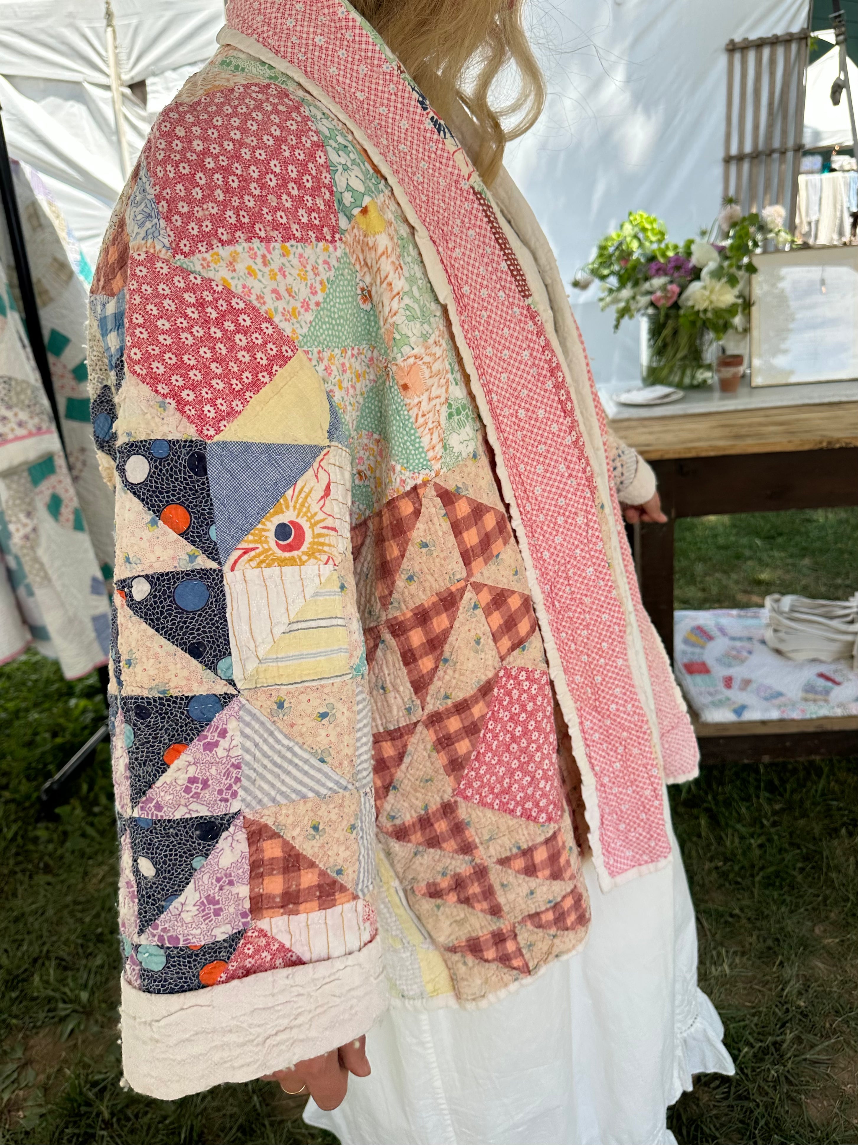 Floral Ocean Waves Quilt Jacket