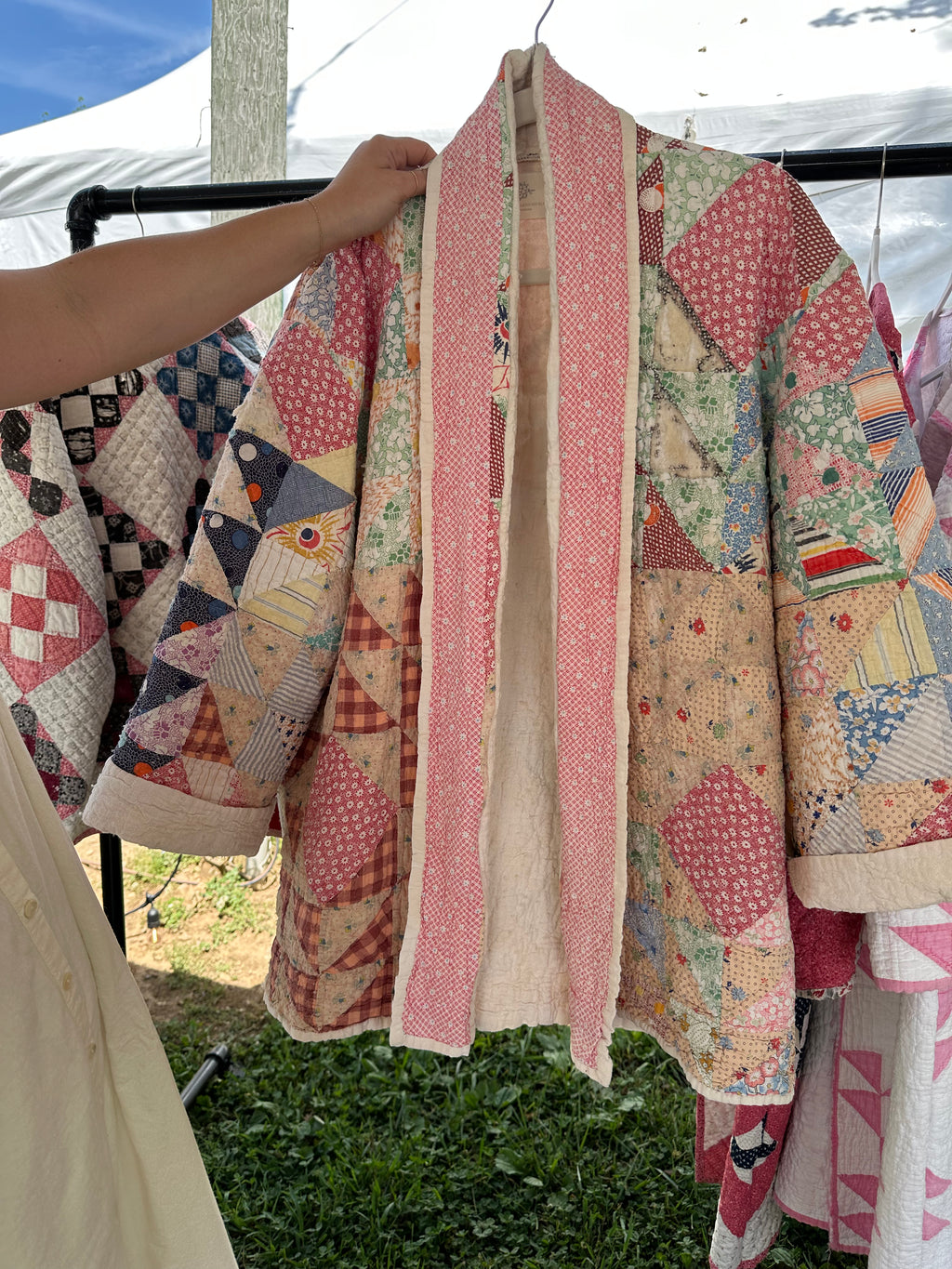 Floral Ocean Waves Quilt Jacket