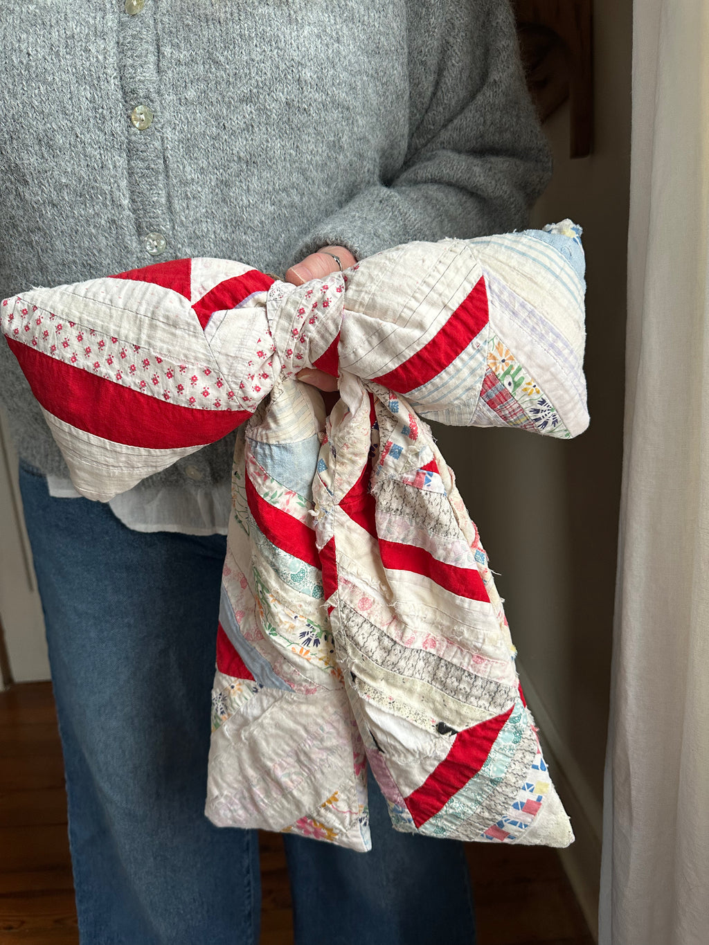 Log Cabin Quilt Bow (01)