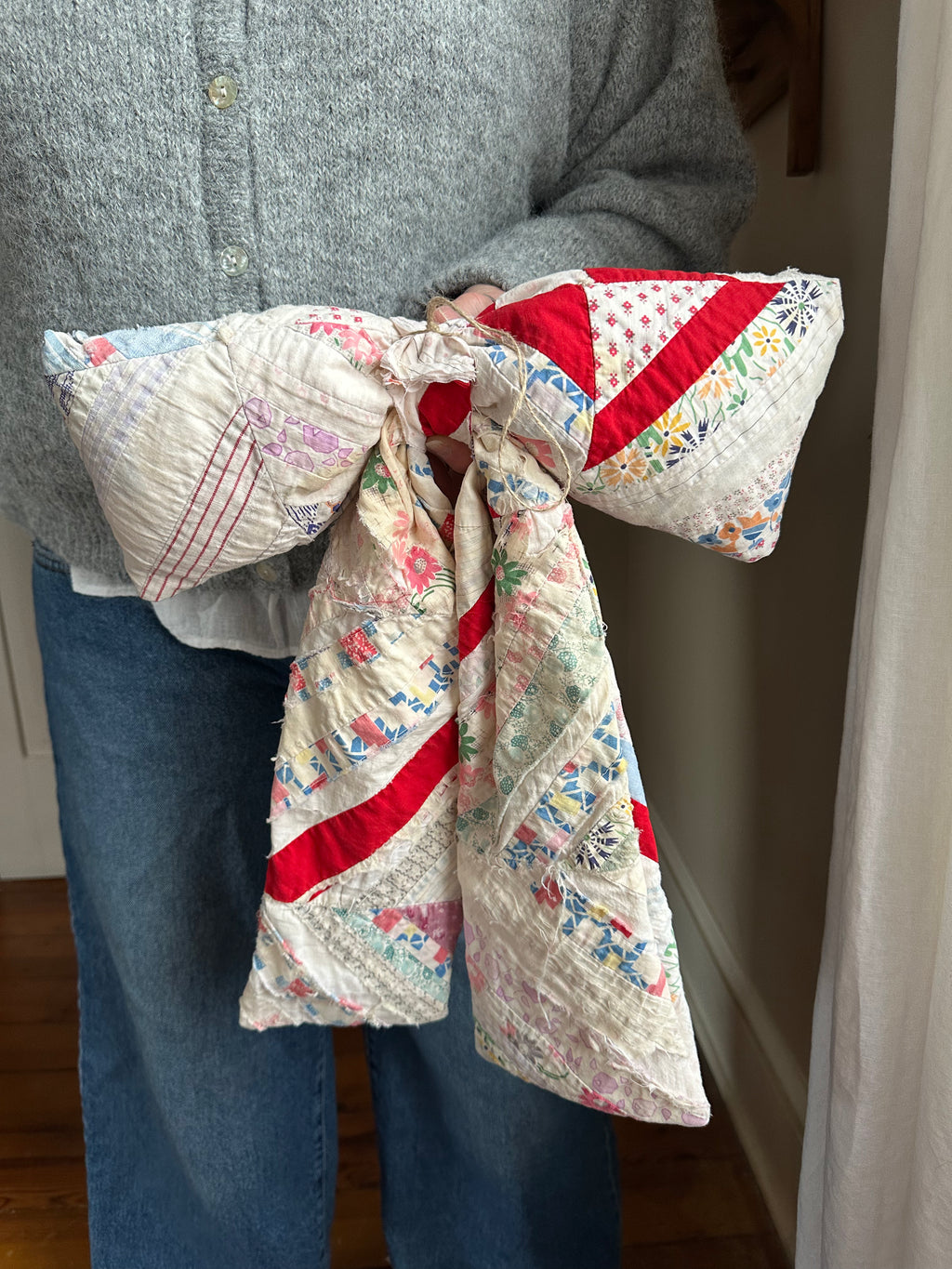 Log Cabin Quilt Bow (01)