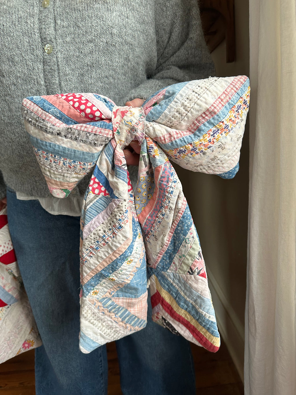 Log Cabin Quilt Bow (04)