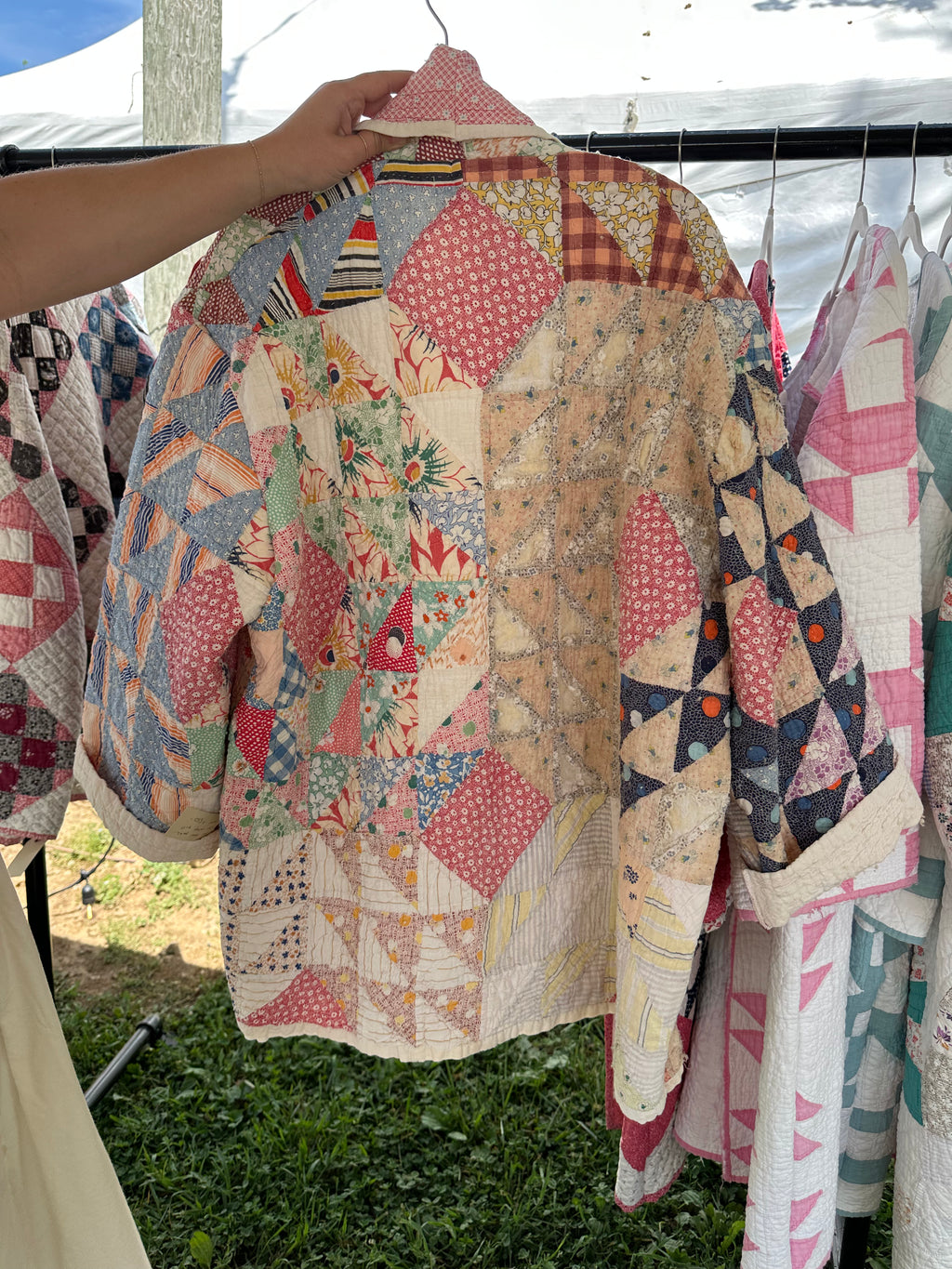 Floral Ocean Waves Quilt Jacket