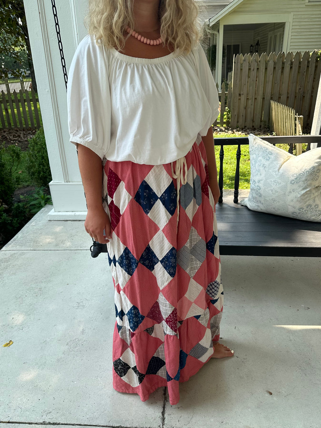 Four Square Quilt Top Skirt