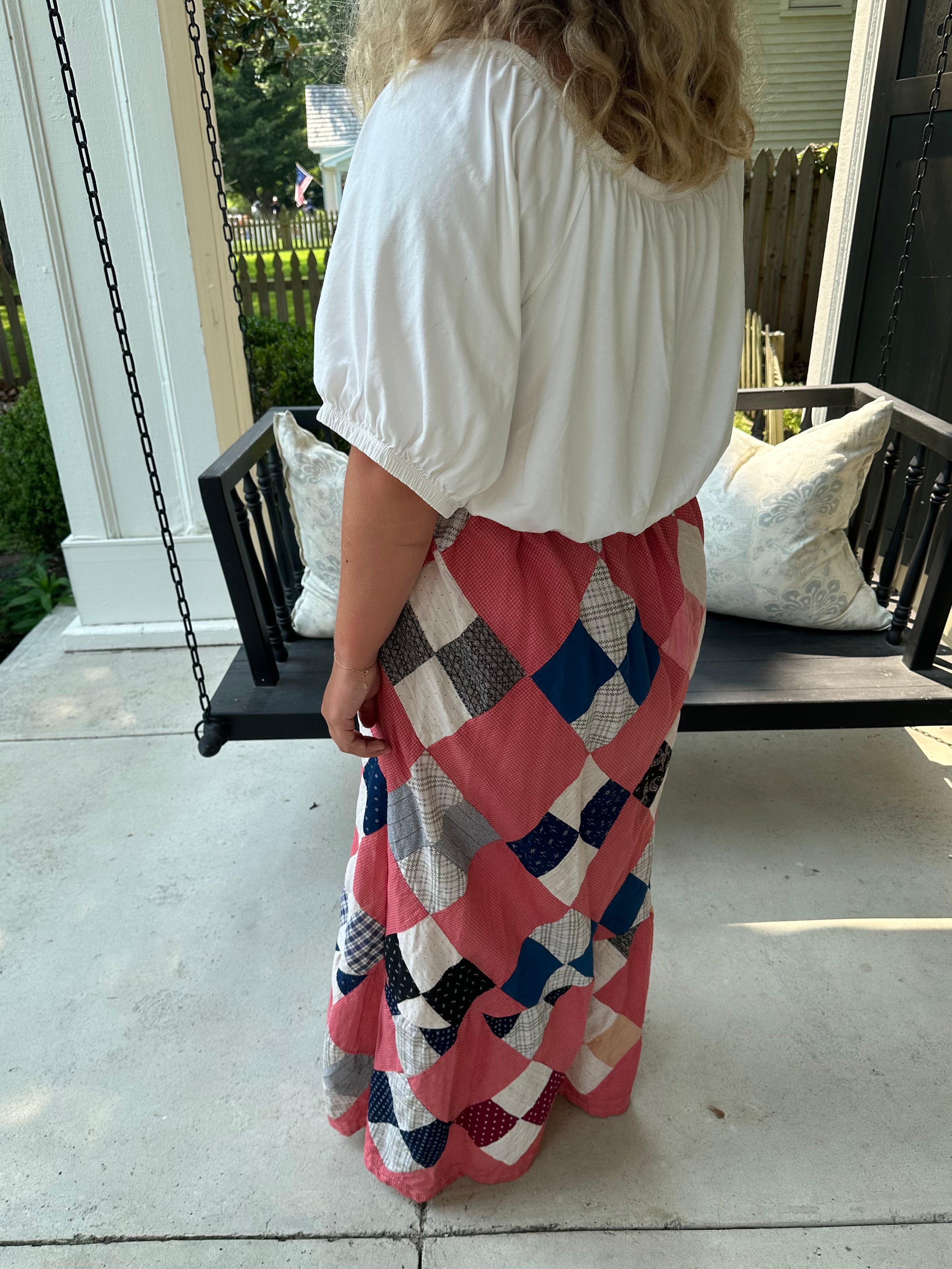 Four Square Quilt Top Skirt