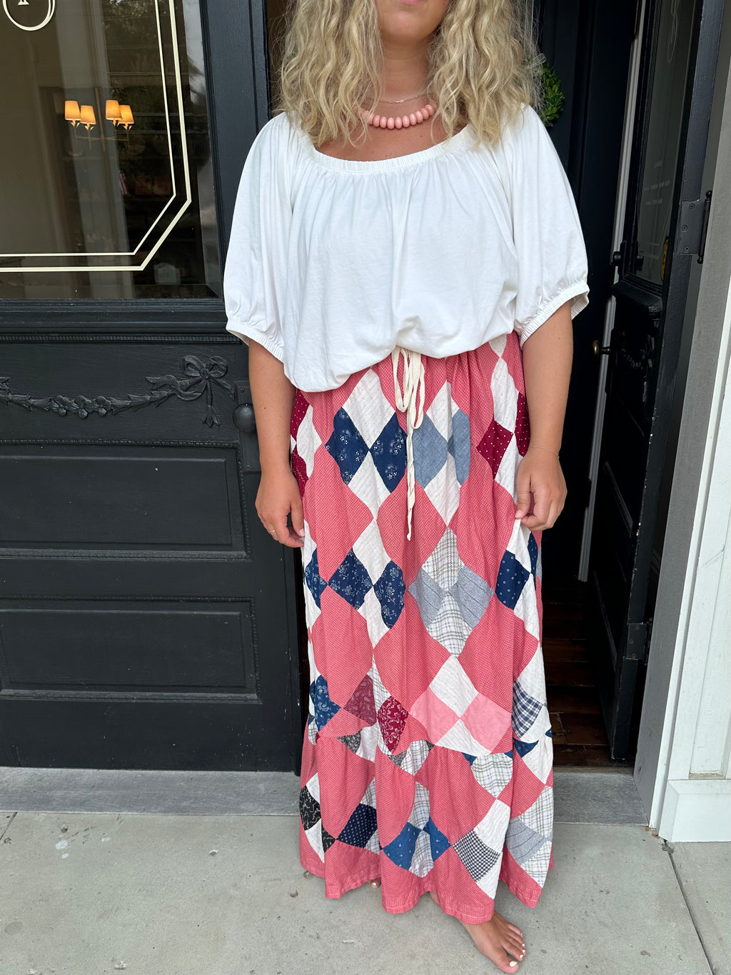 Four Square Quilt Top Skirt